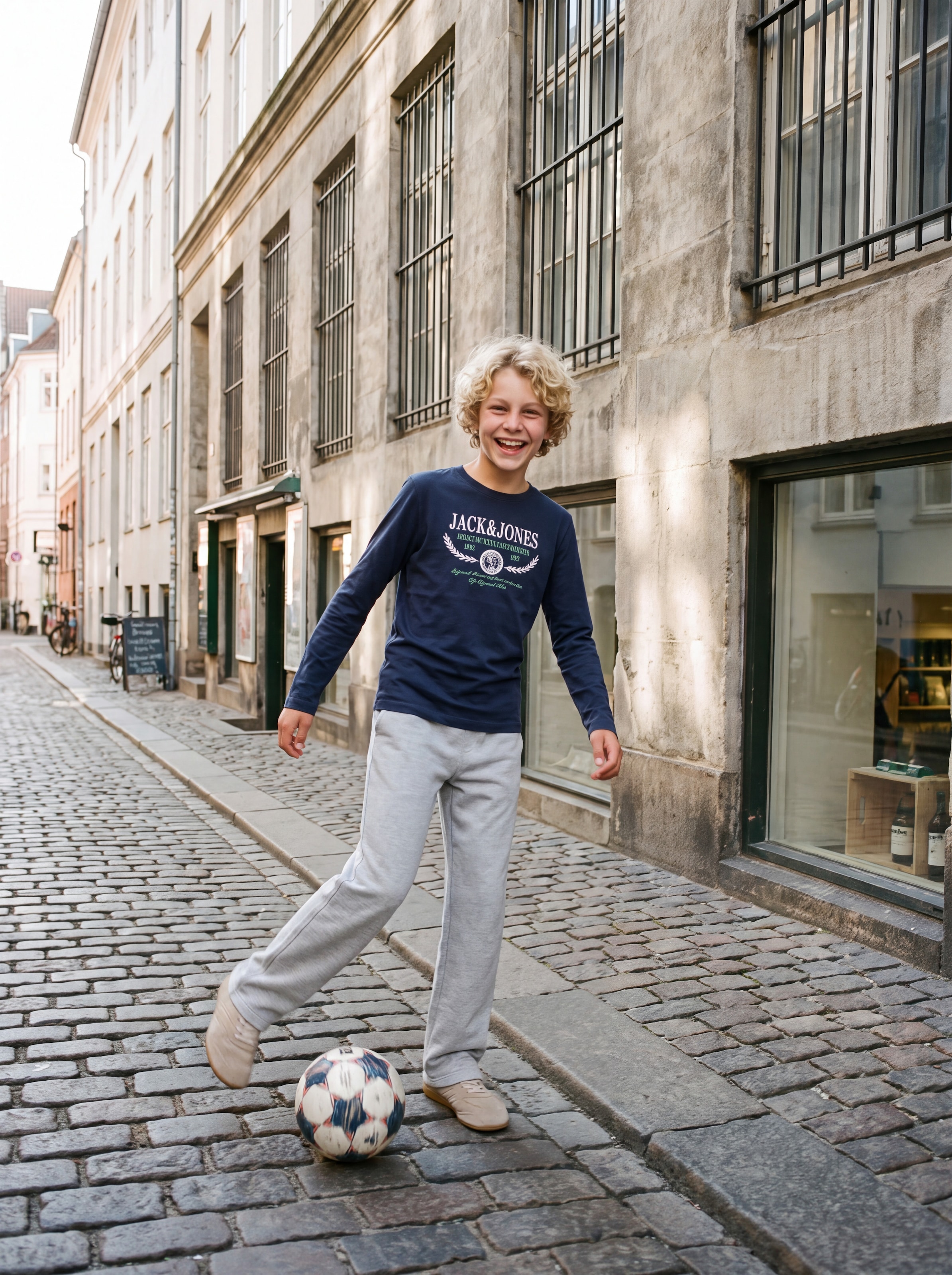 Jack & Jones Junior Langarmshirt »JORFREDERIKSBERG COLORFULL LS TEE JNR« Baumwolle, regular fit