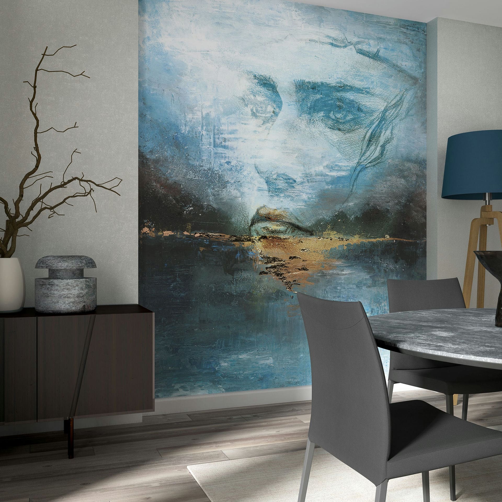 Marburg Fototapete "Tapete Natural Faces" Motiv geprägt moderne Vliestapete für Wohnzimmer Schlafzimmer Küche
