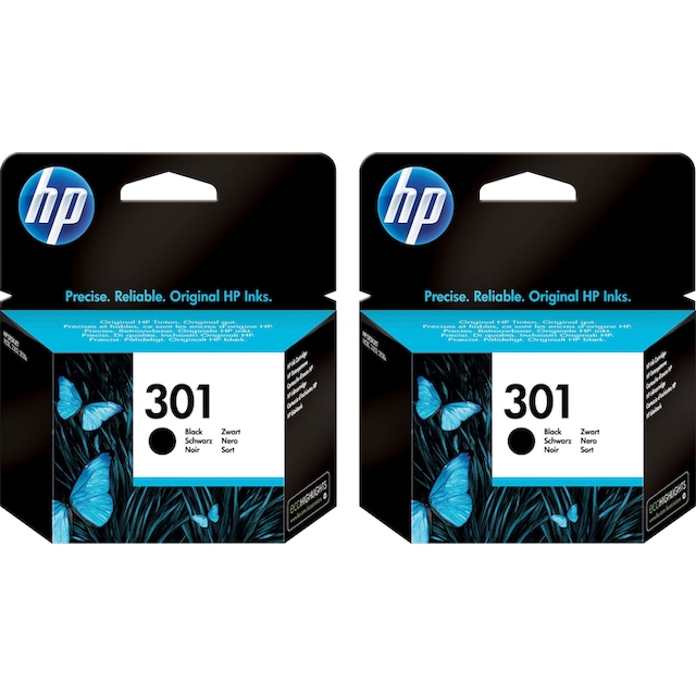 HP Tintenpatrone »301«, (Spar-Set), original Druckerpatrone 301 Doppelpack  CH561EE schwarz | BAUR