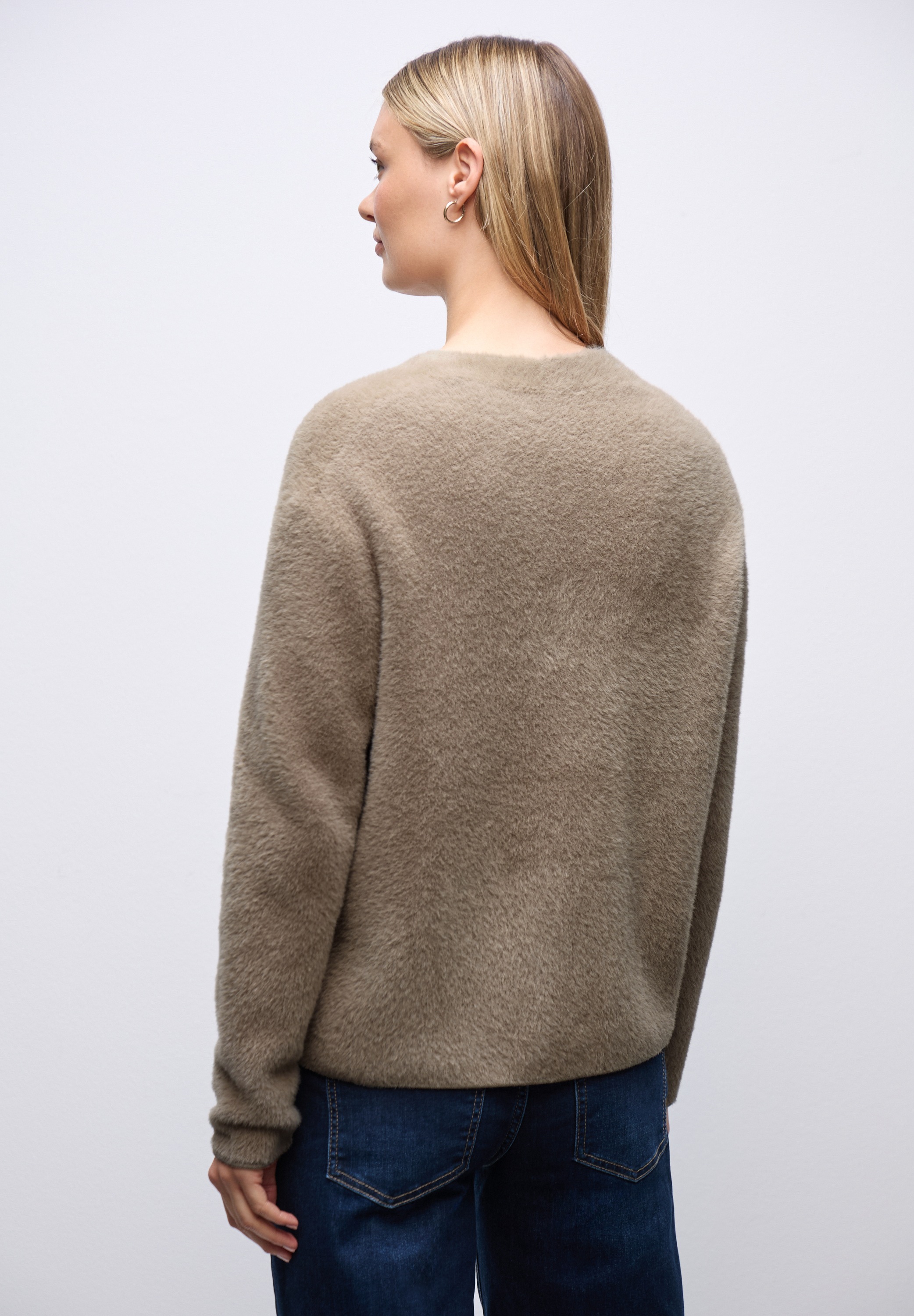 STREET ONE Stehkragenpullover in Unifarbe günstig online kaufen