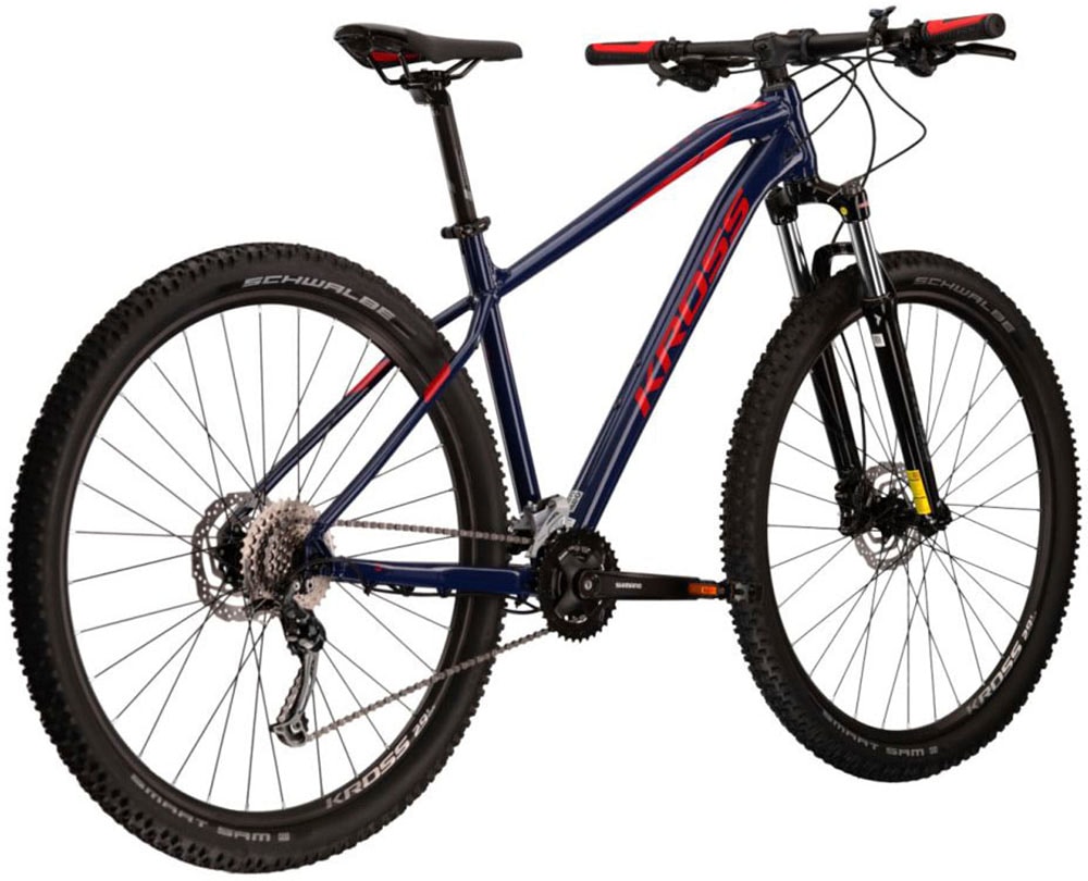 Kross Mountainbike »KROSS MTB Hardtail Level 2.0 29" blau 18 Gänge«, 18 Gang, Shimano, ALIVIO M3100 Schaltwerk, Kettenschaltung