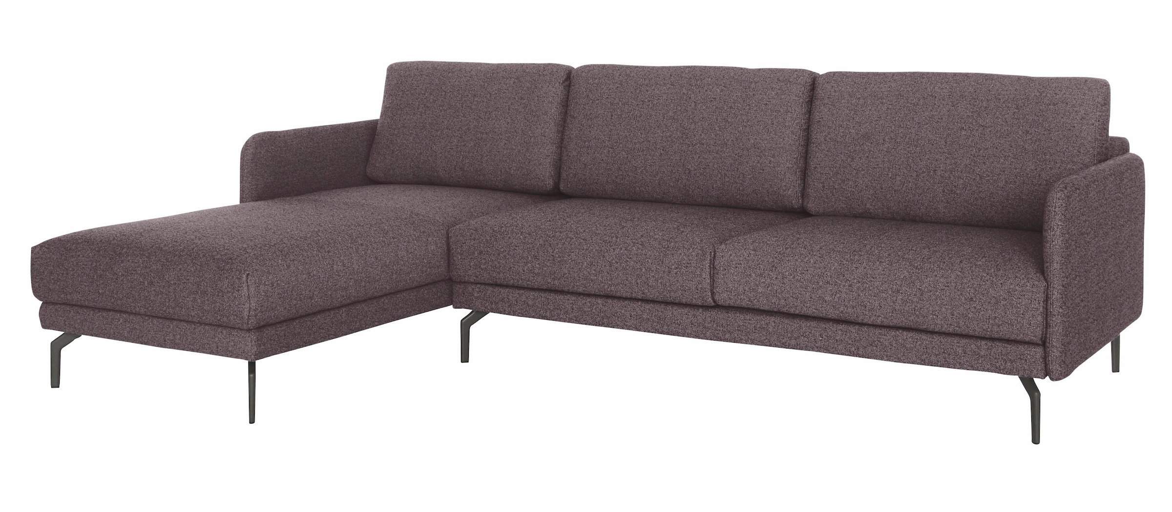 Creation BY ROLF BENZ Ecksofa "CR.450, Designecksofa, L-Form" Armlehne sehr schmal, Breite 274 cm, Alugussfuß Umbragrau