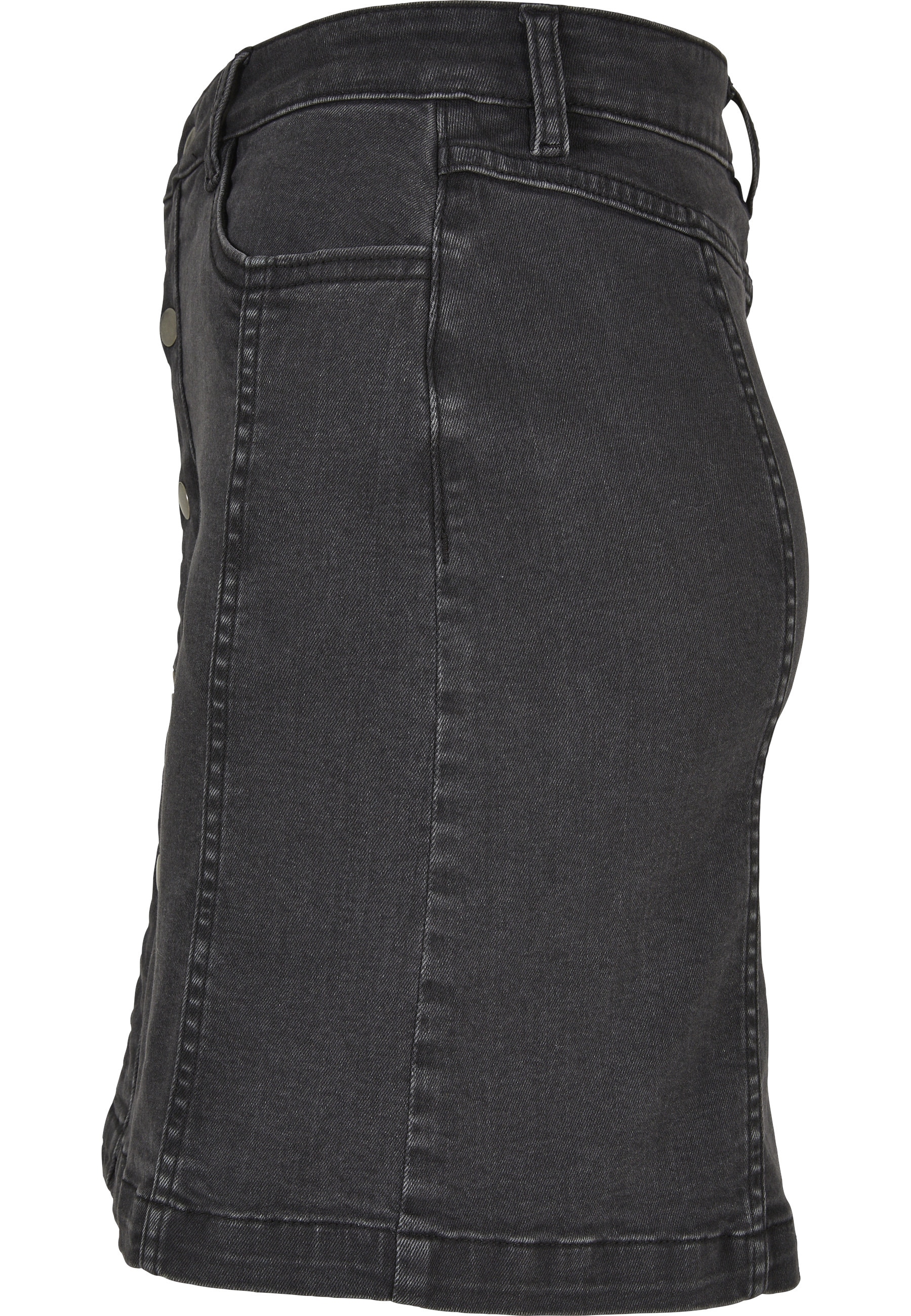 URBAN CLASSICS Sommerrock »Urban Classics Damen Ladies Organic Stretch Button Denim Skirt« 1 Stk.