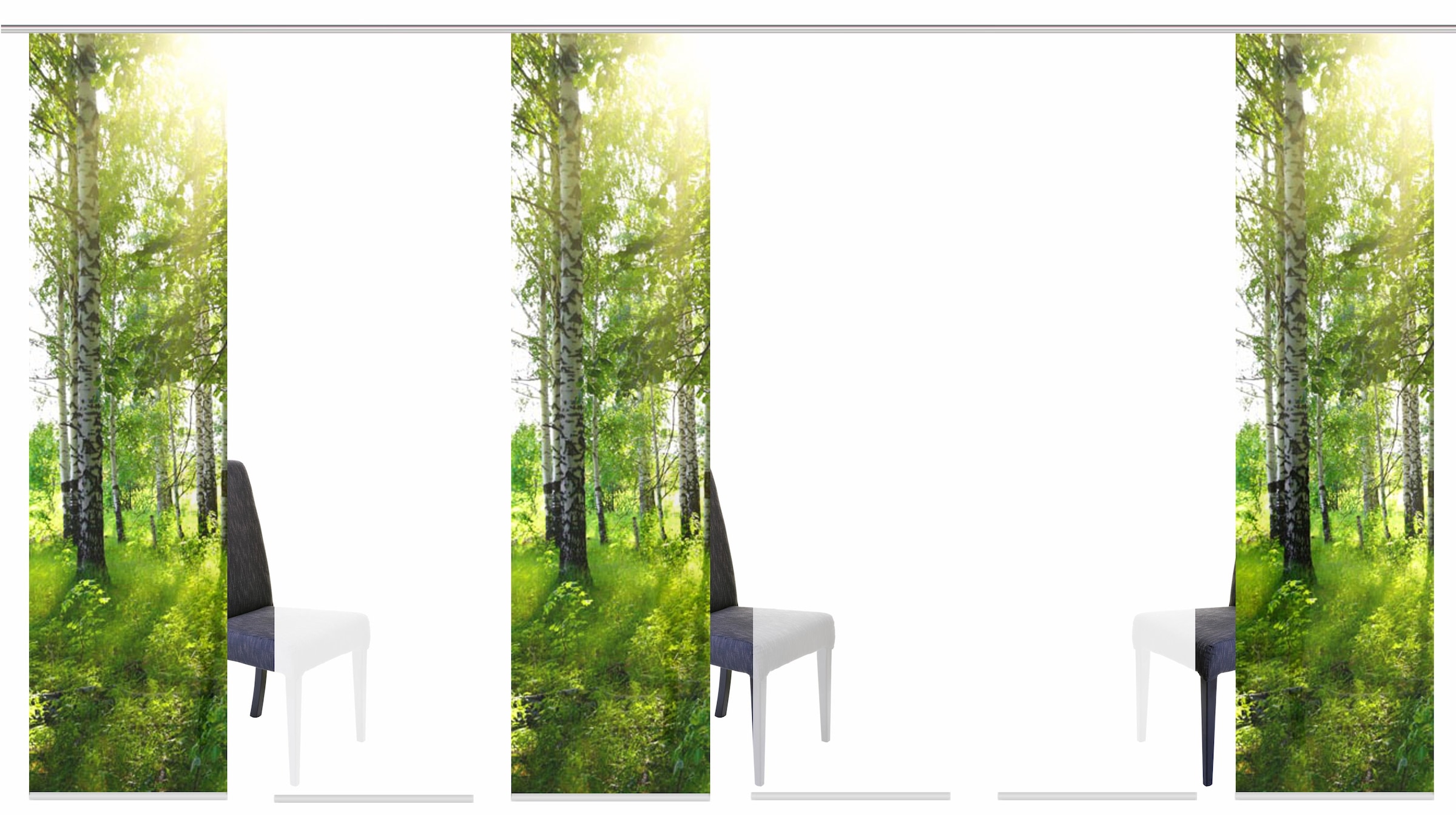 HOME WOHNIDEEN Schiebegardine "GALWAY" Klettband 6 Stk. tlg. HxB: 245x60, i günstig online kaufen