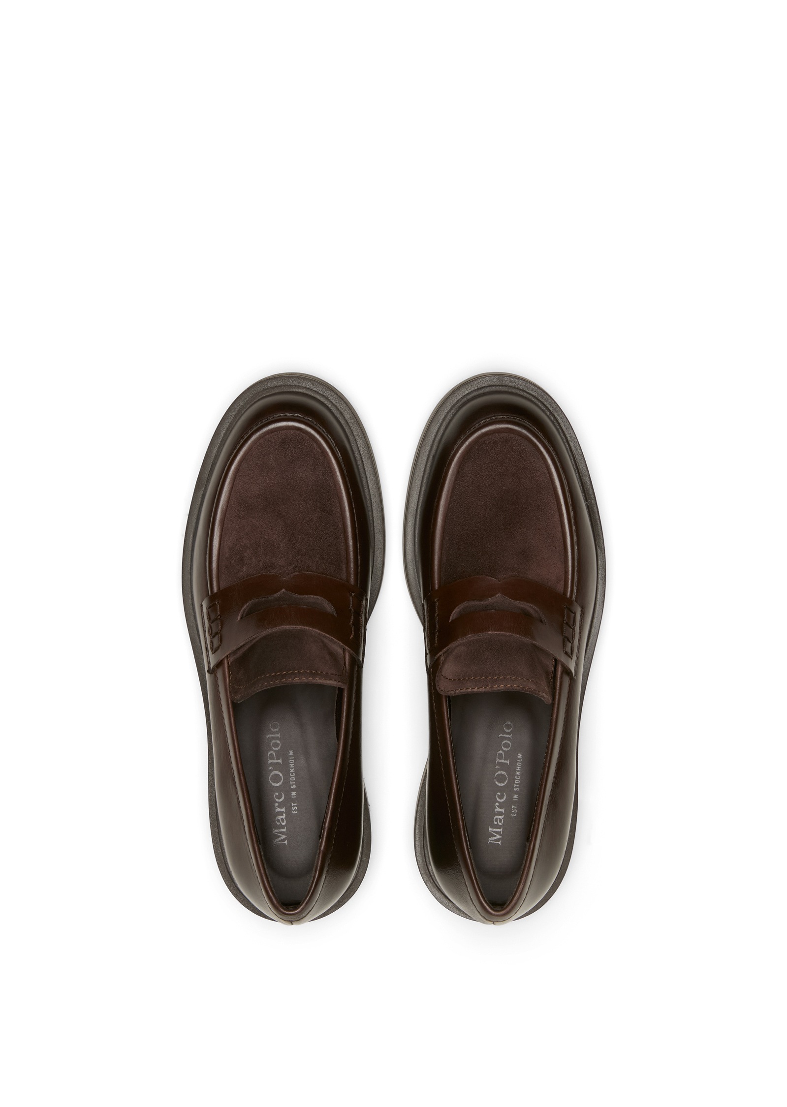 Marc O'Polo Loafer »aus Leder-Mix: glatt und Velours«