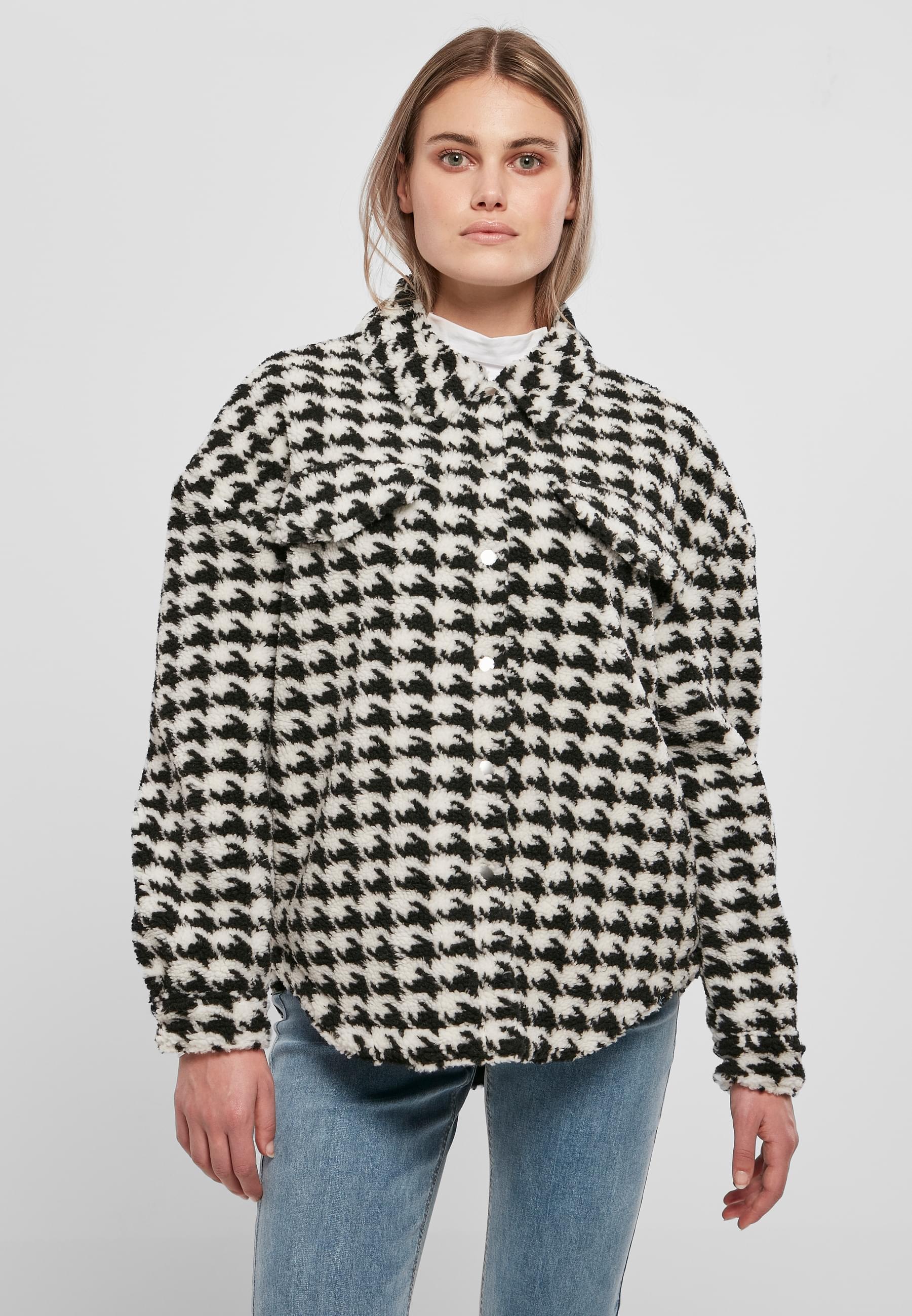 URBAN CLASSICS Allwetterjacke »Urban Classics Damen Ladies AOP Sherpa Overshirt«, (1 St.), ohne Kapuze