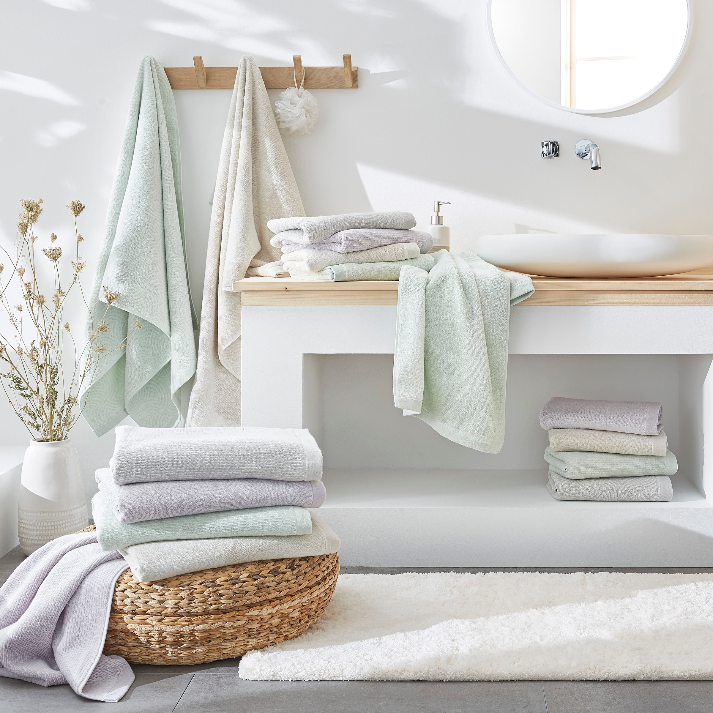 Dyckhoff Handtuch Set "Landscape" Set 6 Stk. Walkfrottier 4 Handtücher (50x günstig online kaufen