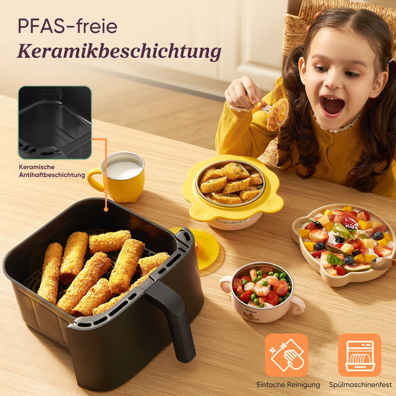 Cosori Heißluftfritteuse »CAF-DC121-AEUR« 2630 W