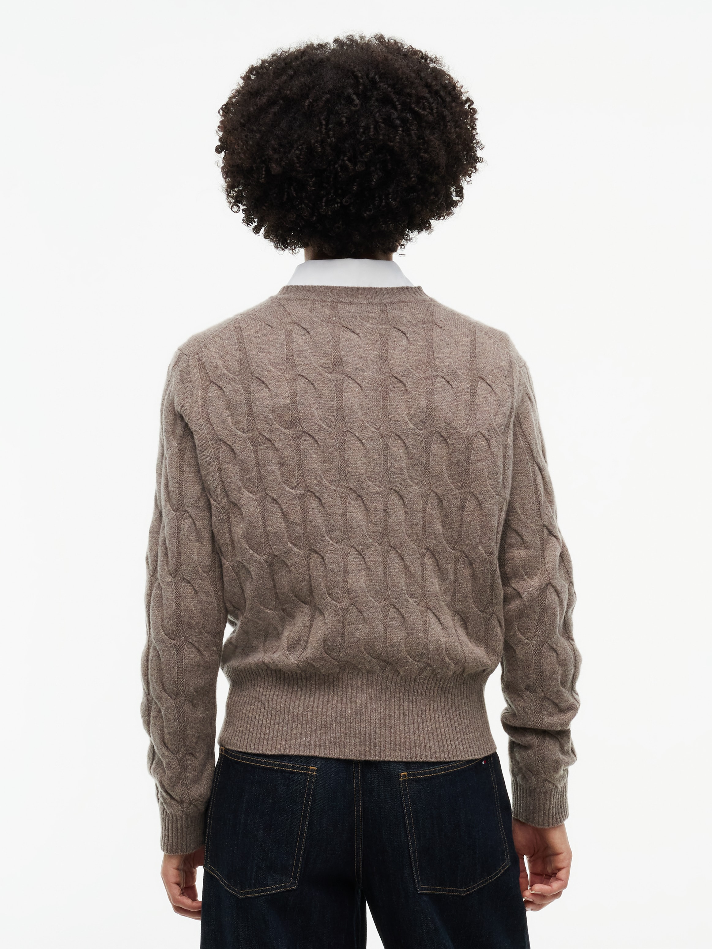Tommy Hilfiger Strickjacke »SOFT WOOL CARDI« Wolle, Zopfstrickmuster