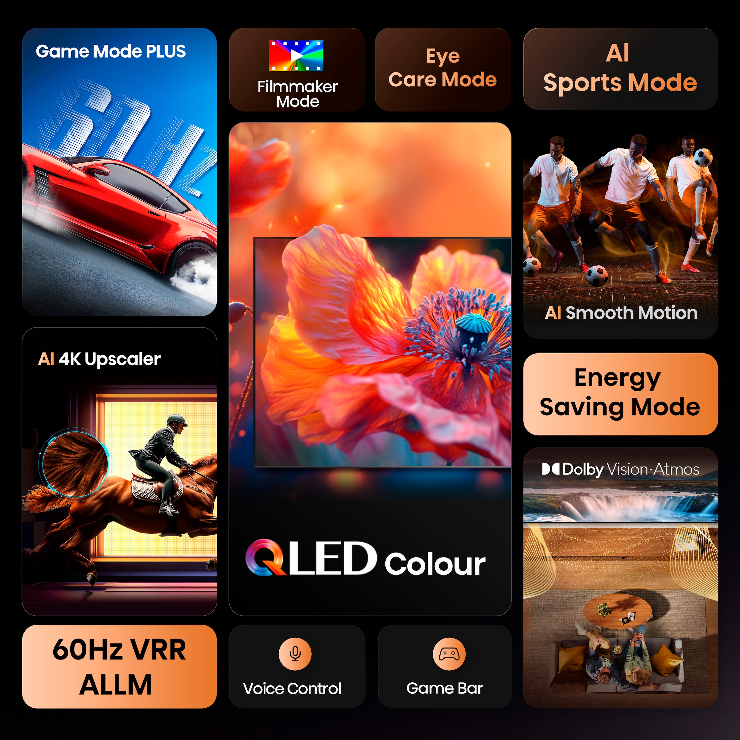 Hisense QLED-Fernseher »65E77Q«, 4K Ultra HD, Smart-TV, 4K UHD QLED
