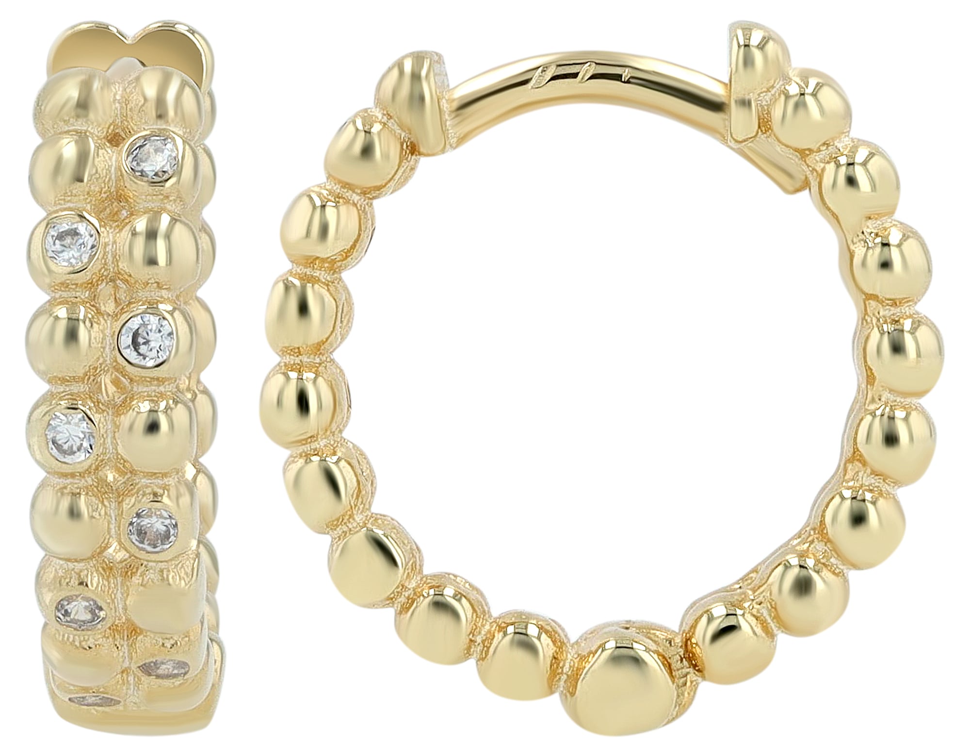 Adelia´s Paar Creolen "Ohrringe – Creole aus 925 Silber mit Zirkonia" Schöne Geschenkidee zum einen besonderen Tag