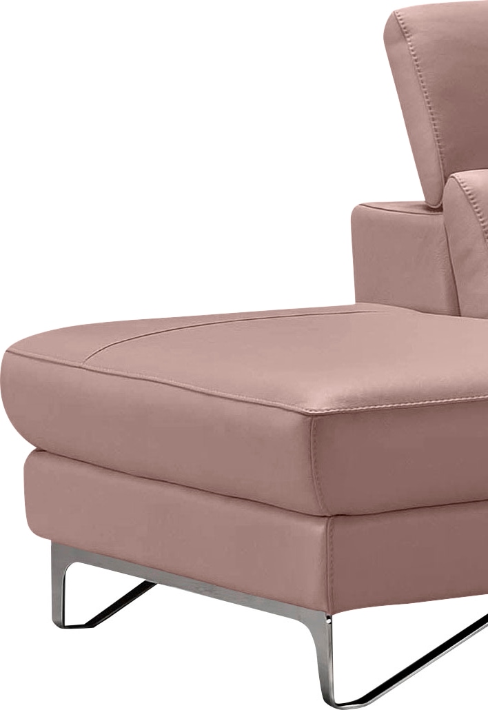 Egoitaliano Ottomane »Princess, elegantes Designsofa mit erstklassigem Sitzkomfort,«, inkl. verstellbarem Kopfteil und edle Designmetallfüße