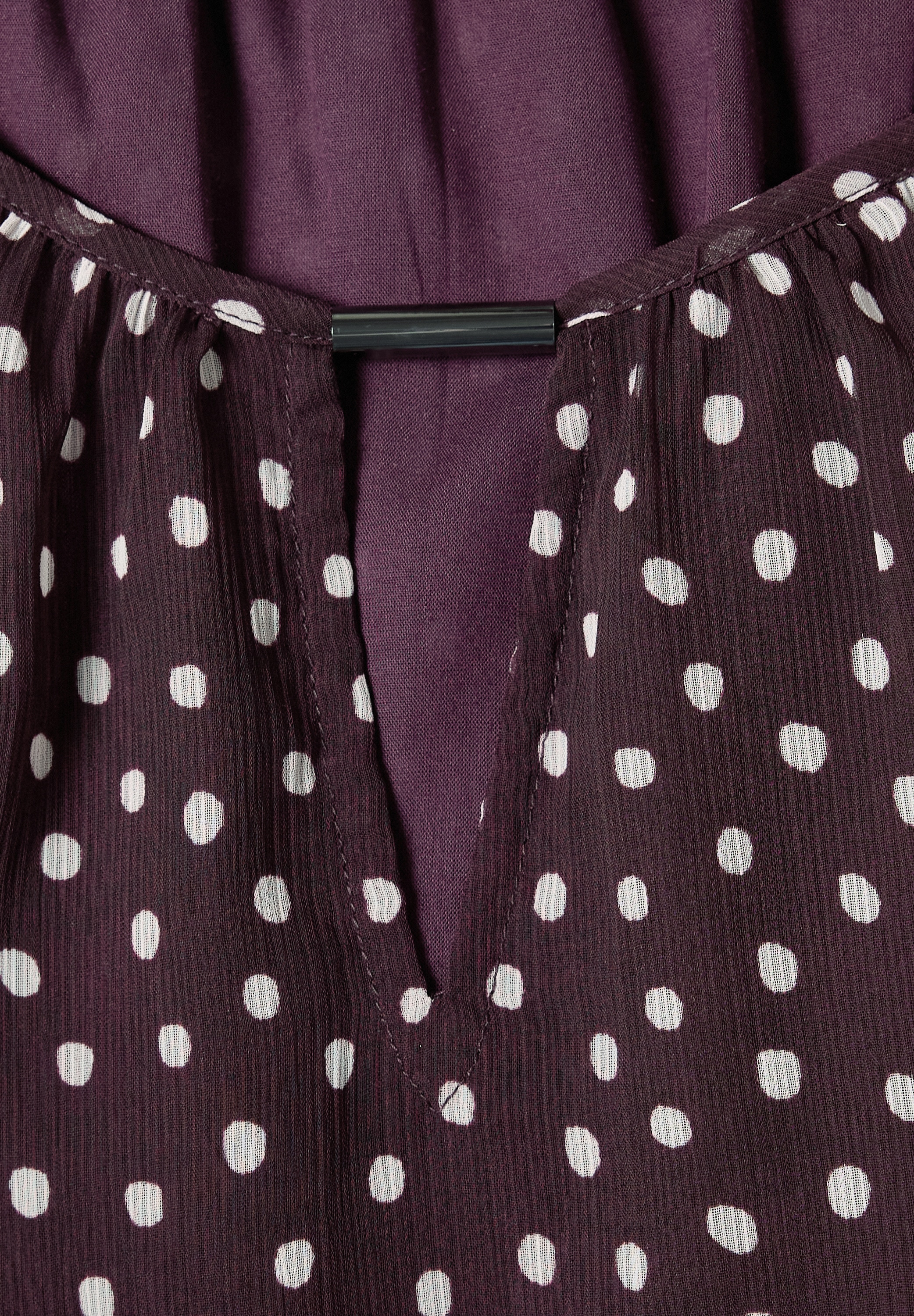 STREET ONE Langarmbluse mit Chiffon-Layer