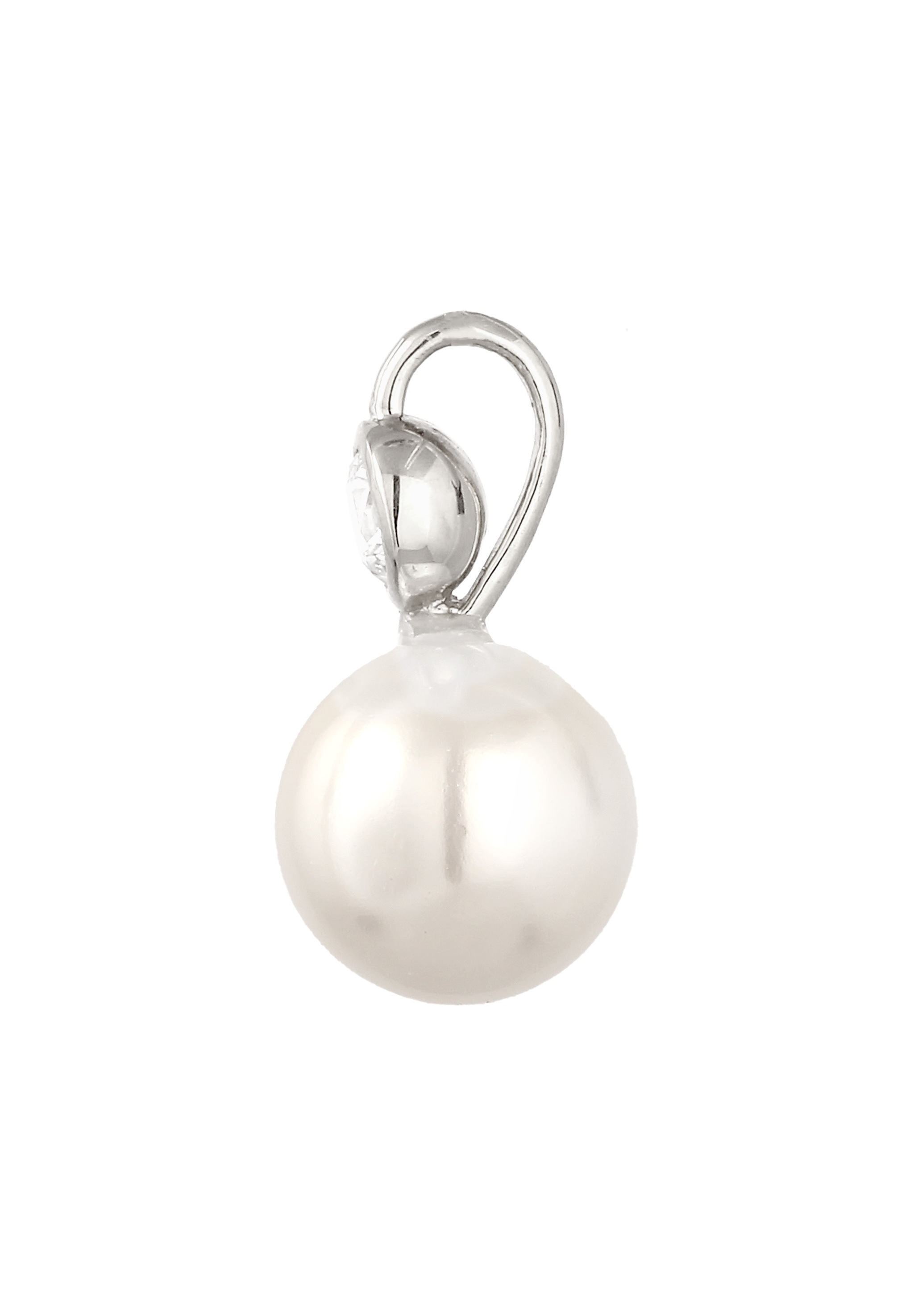 Nenalina Kettenanhänger »Zirkonia Muschelkernperle Klassisch 925 Silber«