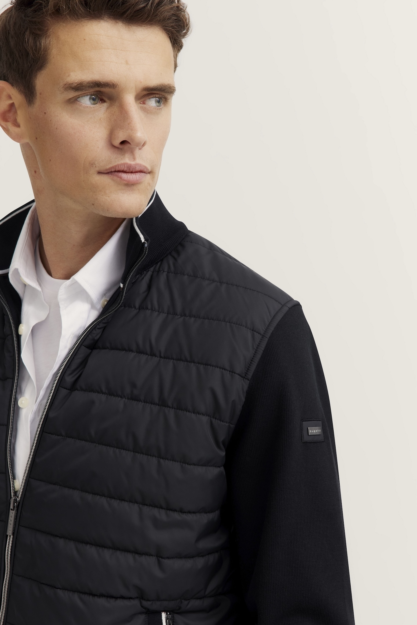 bugatti Sweatjacke, mit sportlichem Stehkragen