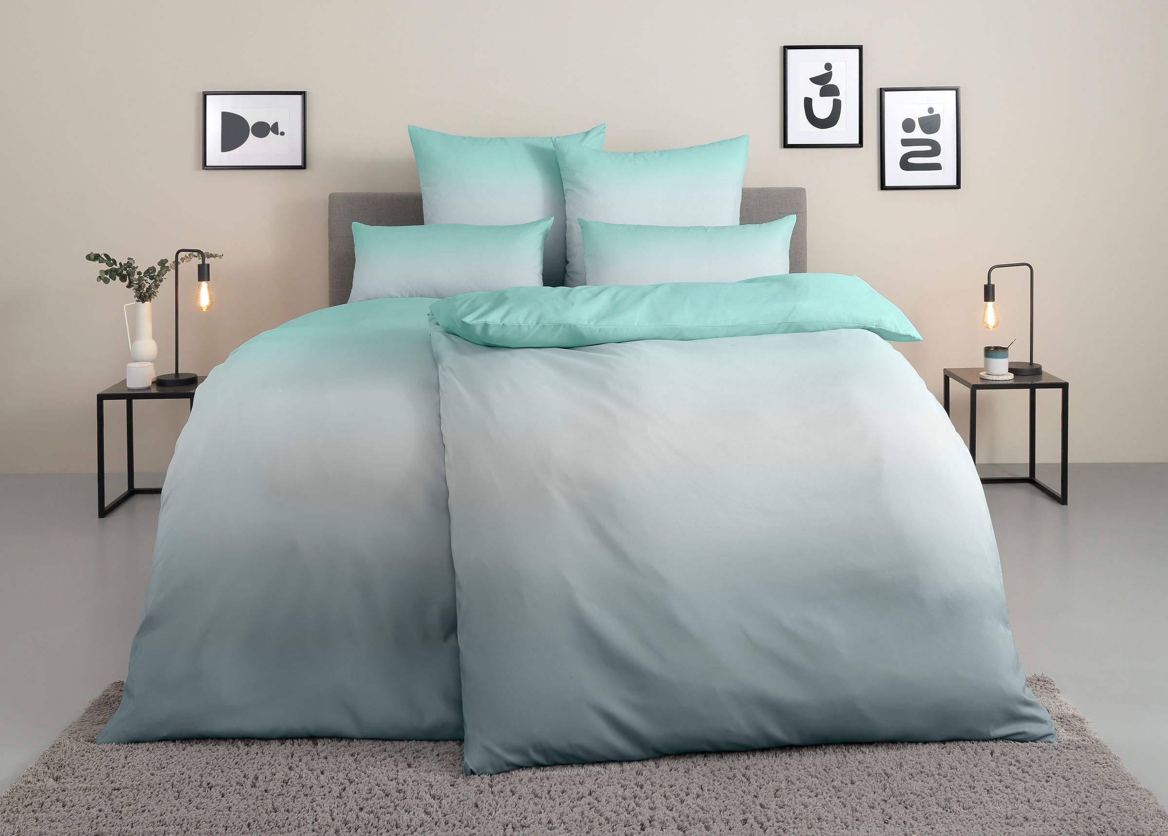 my home Bettwäsche "Jareth" 2 Stk. tlg. 100 % Polyester, sehr weich, allerg günstig online kaufen