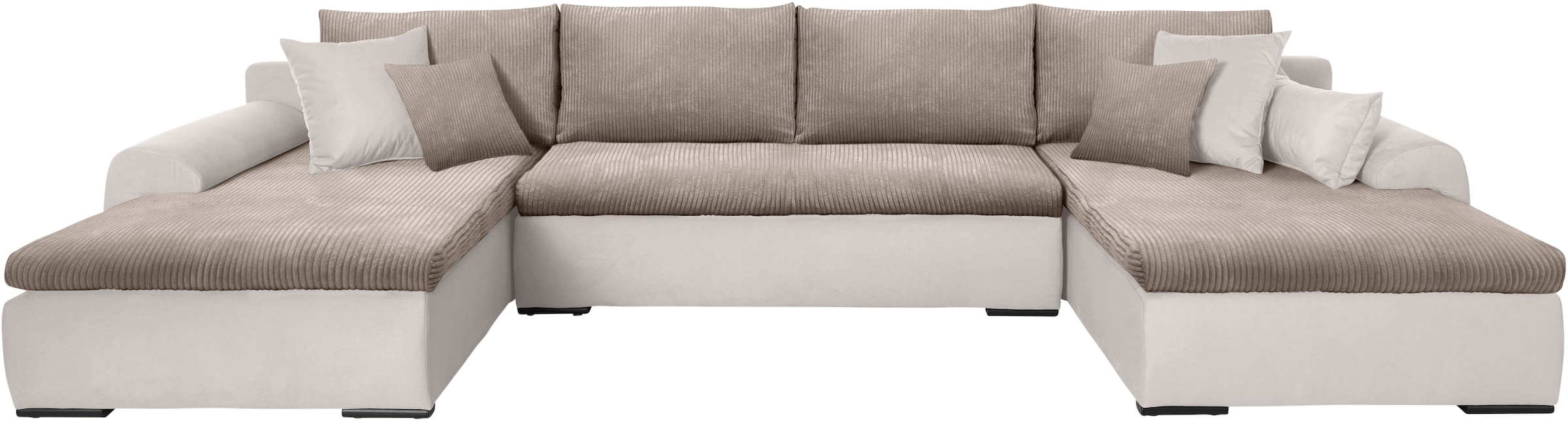 Home affaire Wohnlandschaft »Win U-Form«, wahlweise mit Bettfunktion und Bettkasten