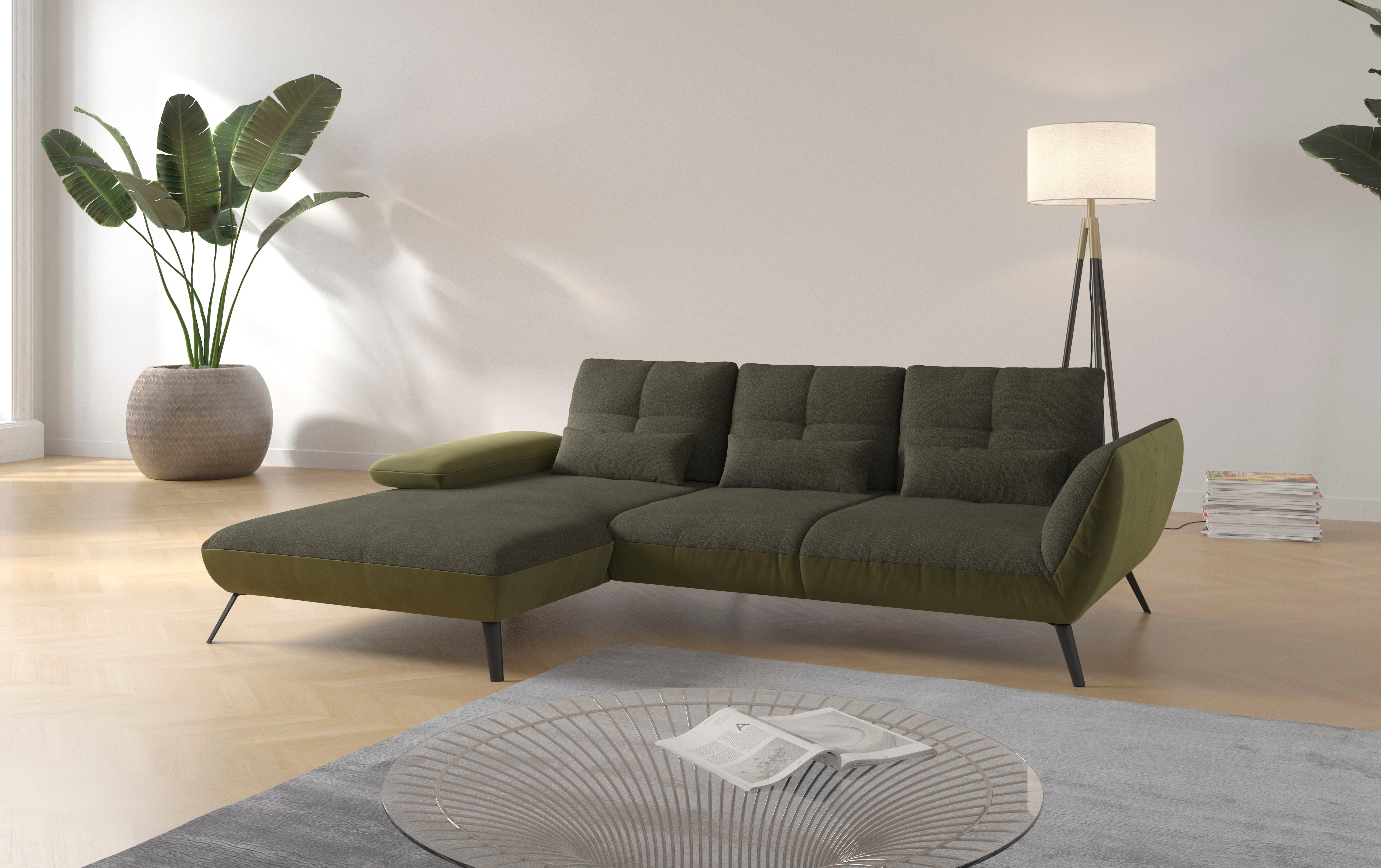 OTTO home Ecksofa "Mikado L-Form" inkl. Sitztiefenverstellung und Armteilverstellung
