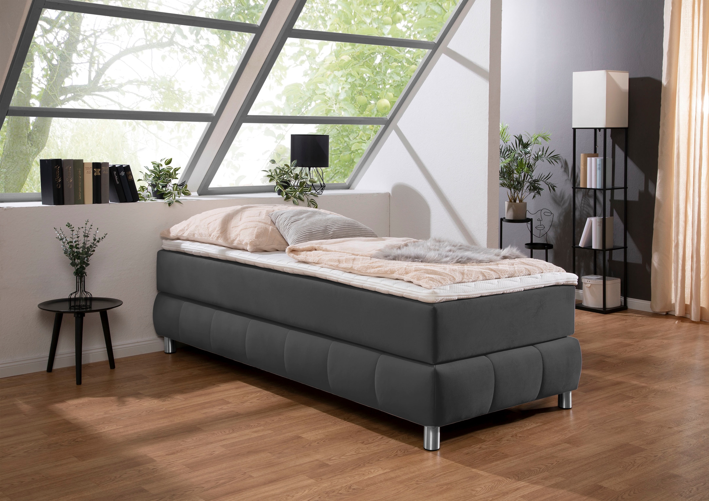 andas Boxspringbett "Salo", Ohne Kopfteil, inkl. Topper, auch in Überlänge günstig online kaufen