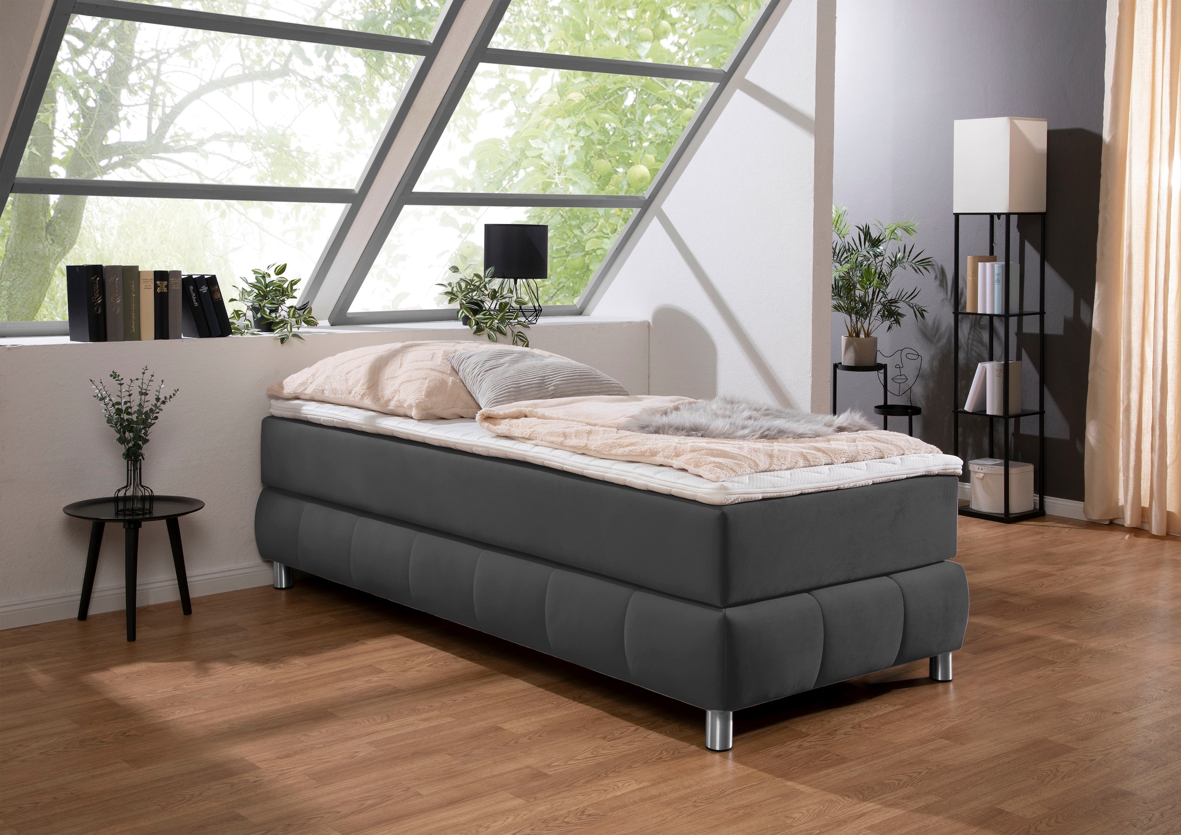 Home affaire Boxspringbett "Salo" Ohne Kopfteil, inkl. Topper, auch in Über günstig online kaufen