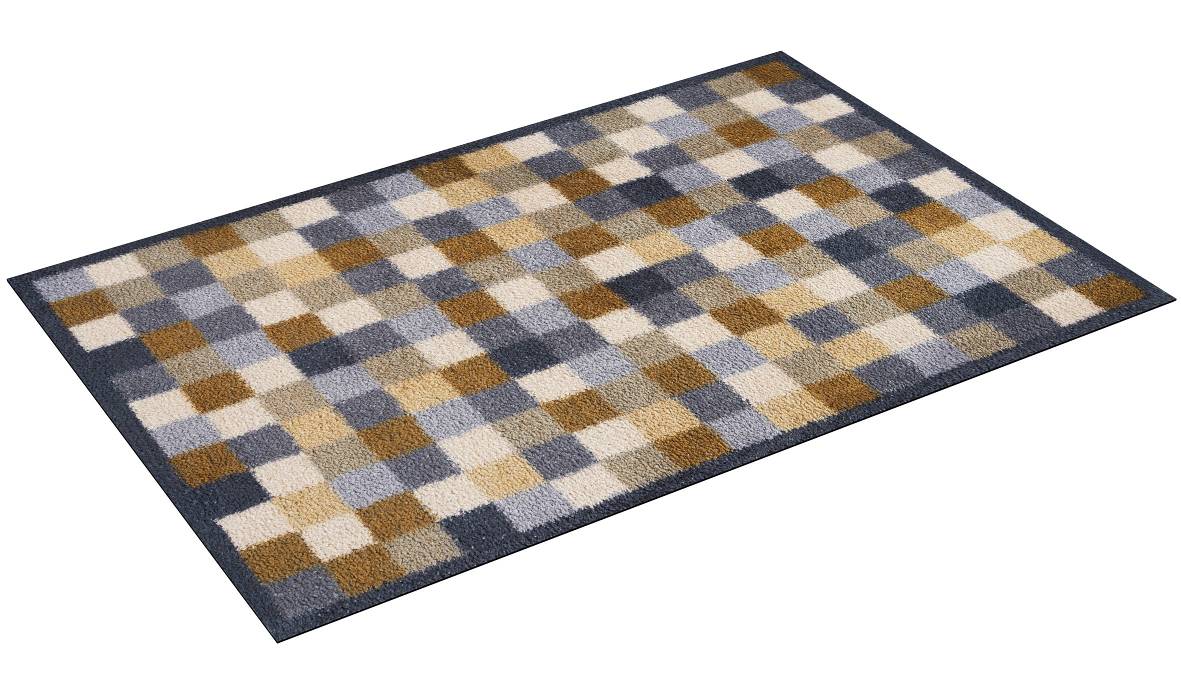 Turtle Mat Neutral Squares Doormat Multicolor 60x85cm 2