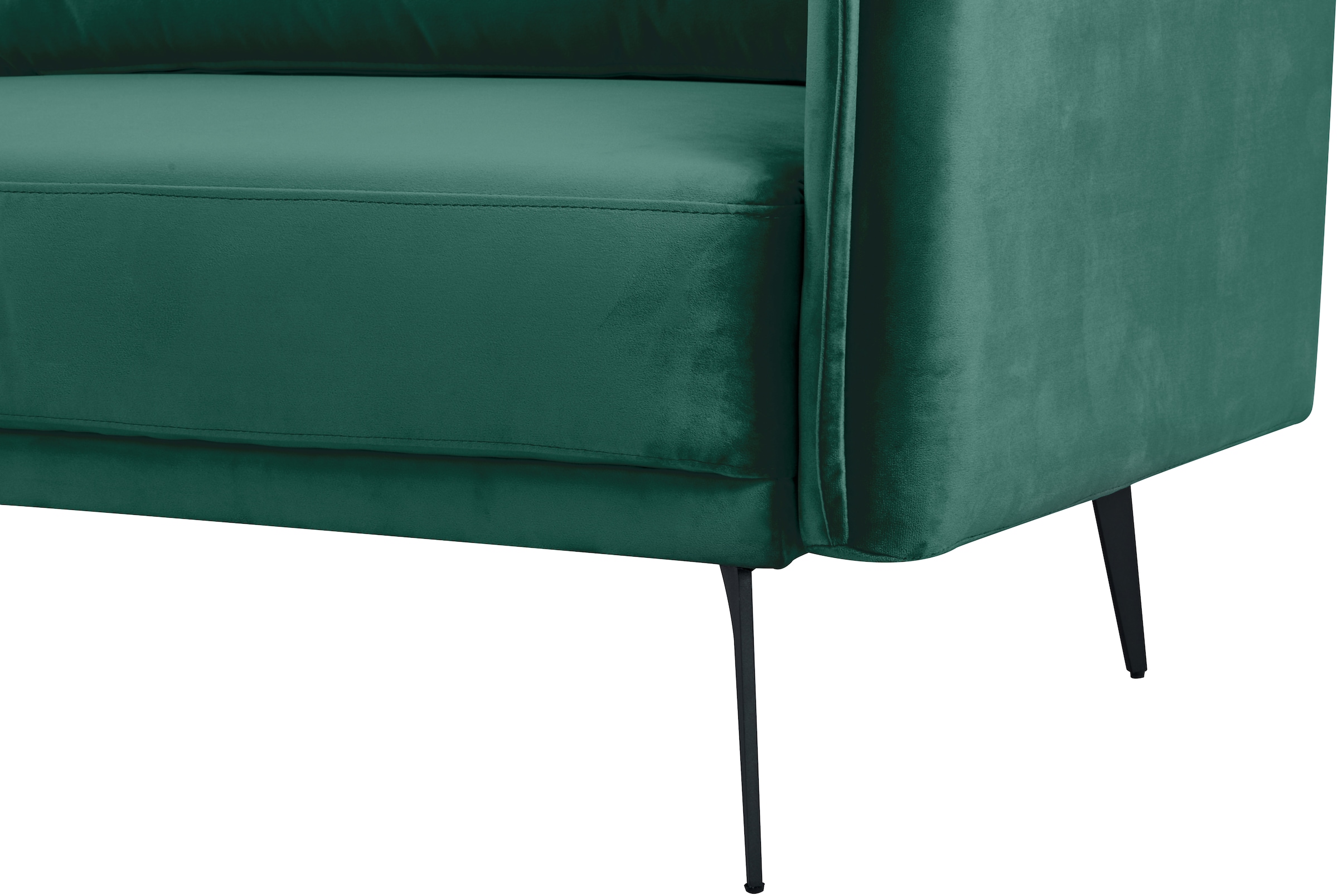 INOSIGN Schlafsofa »TULARE, 204 cm, klappbarer 3-Sitzer mit verstellbarer Rückenlehne,«, Schlaffunktion, Velvet-Samtvelours u. Webstoff