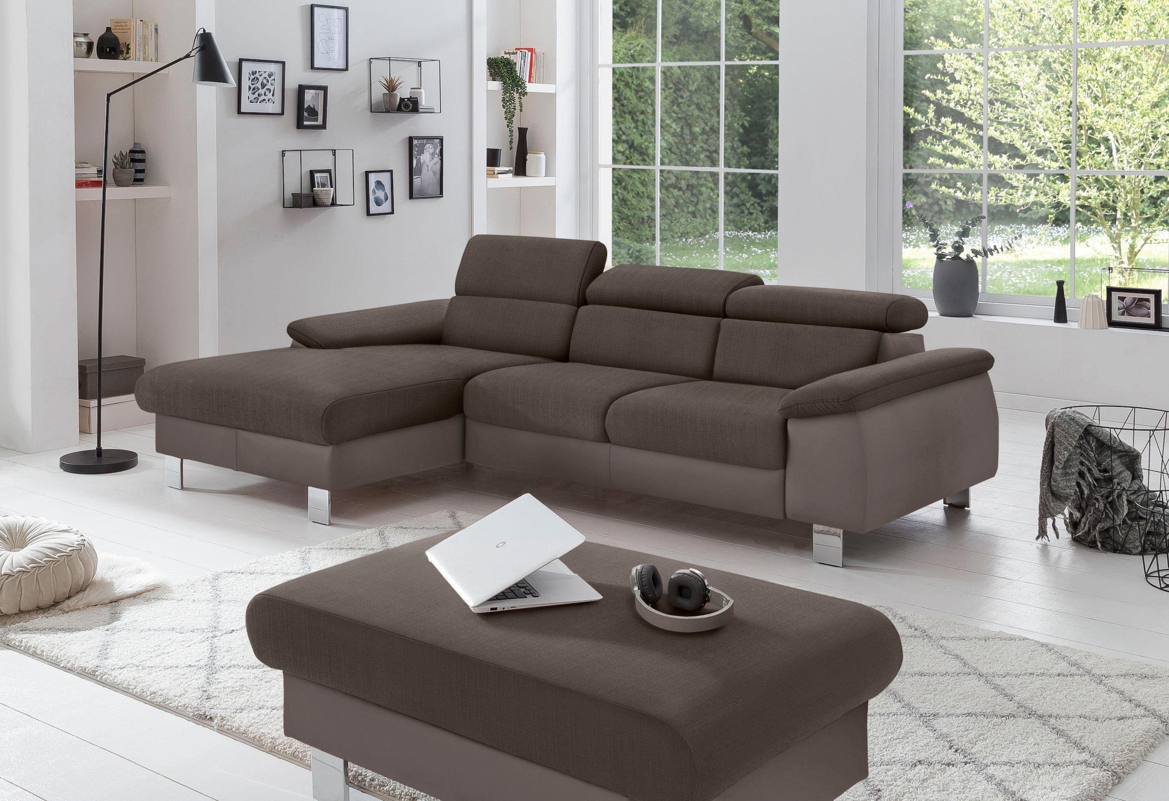 COTTA Polstergarnitur "Komaris L-Form", (Set), Set bestehend aus: Ecksofa m günstig online kaufen