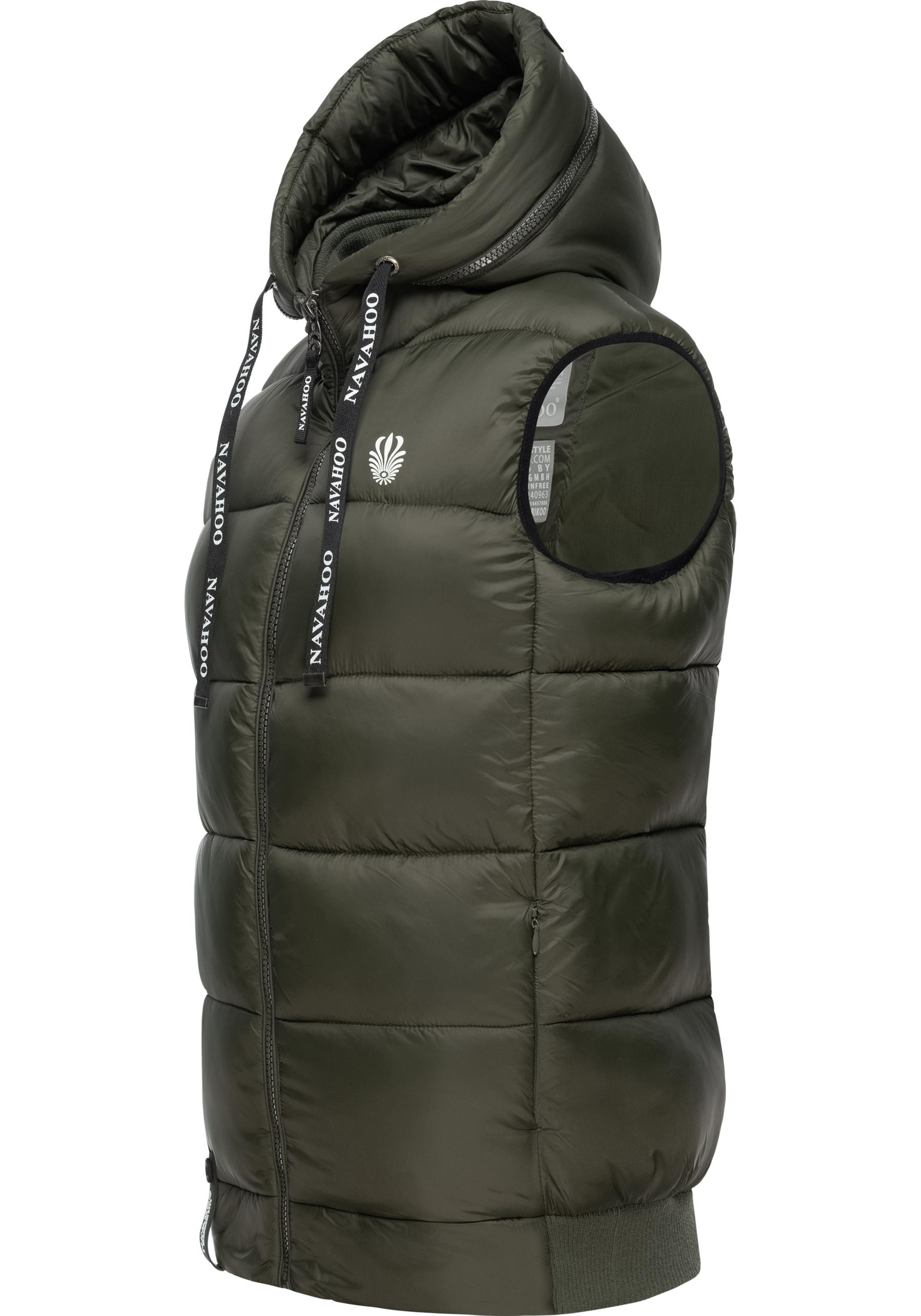 Navahoo Steppweste "Kassidy" stylische ärmellose Damen Weste mit Kapuze günstig online kaufen