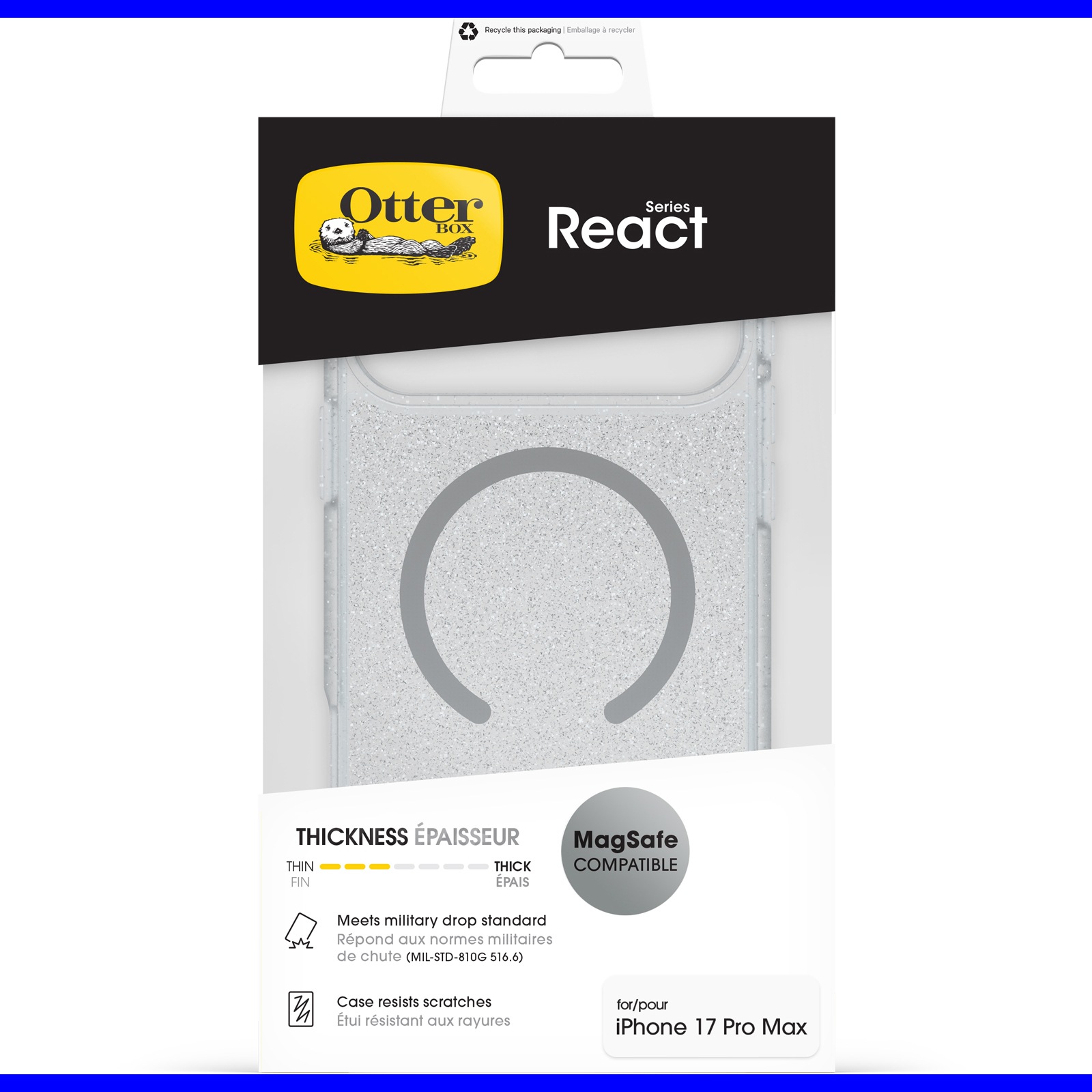 Otterbox Handyhülle »React Series MagSafe Compatible für Apple iPhone 17 Pro Max« Smartphones Backcover, Schutzhülle, Handyschutzhülle, Case, Schutzcase, stoßfest