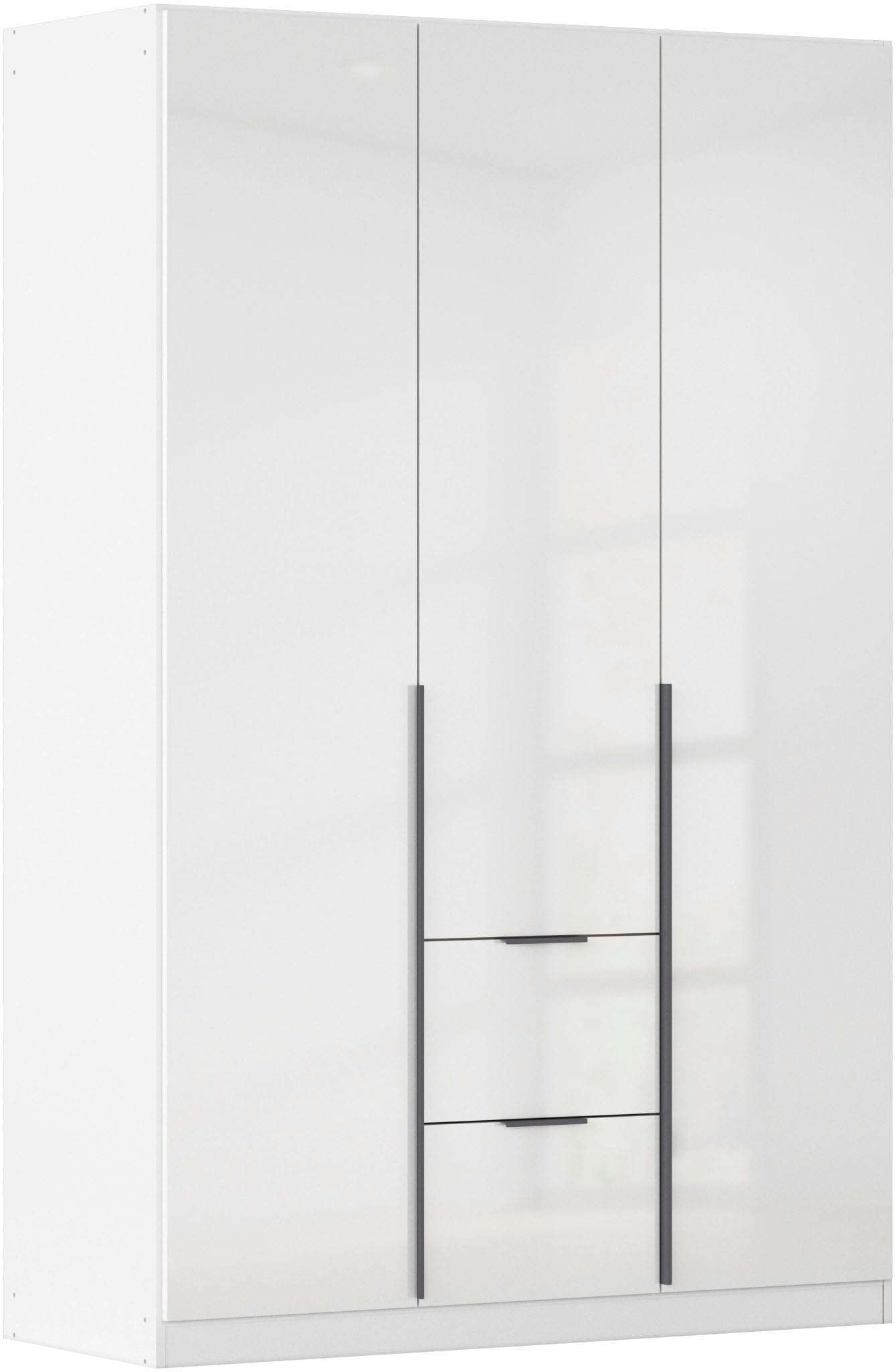 OTTO home Drehtürenschrank "Kleiderschrank Schrank Garderobe AGORDO mit Dekor- oder Hochglanzfront" in zwei Griff-Farben, Breite 136 cm, mit Außenschubkästen, Serie in 7 Breiten und 2 Höhen MADE IN GERMANY