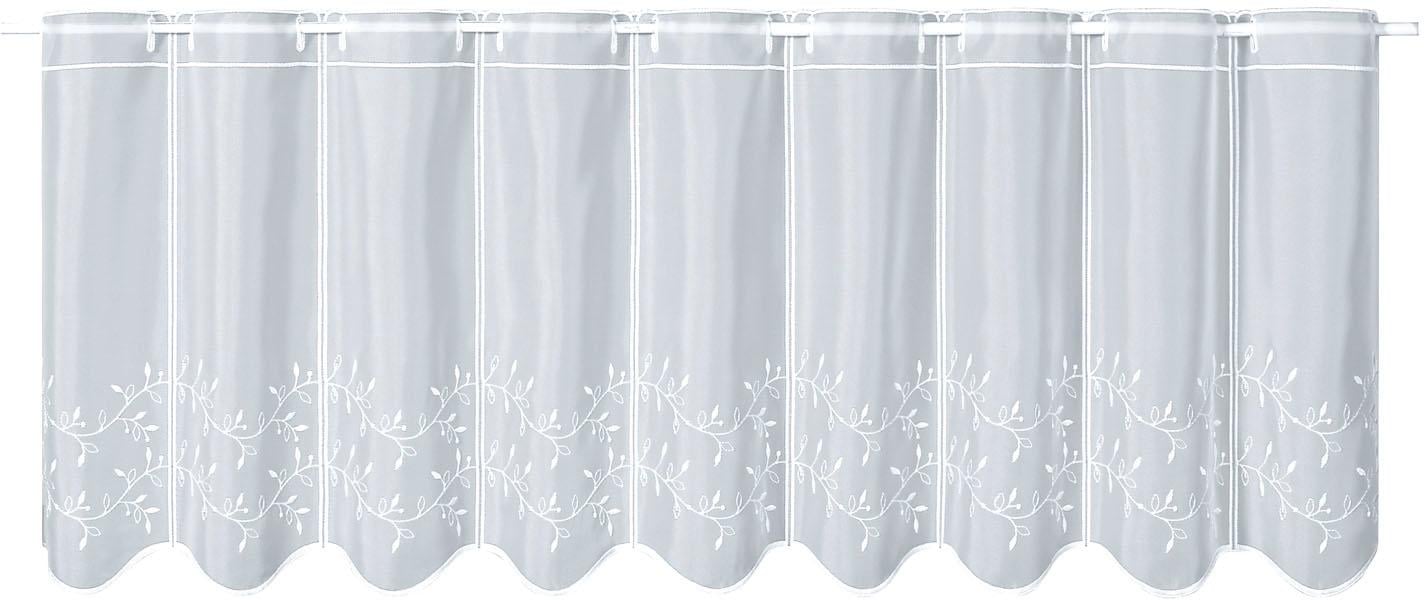 Gerster "TWINE" Durchzuglöcher 1 Stk. tlg. Hochwertiger Voile bestickt Blumenranken