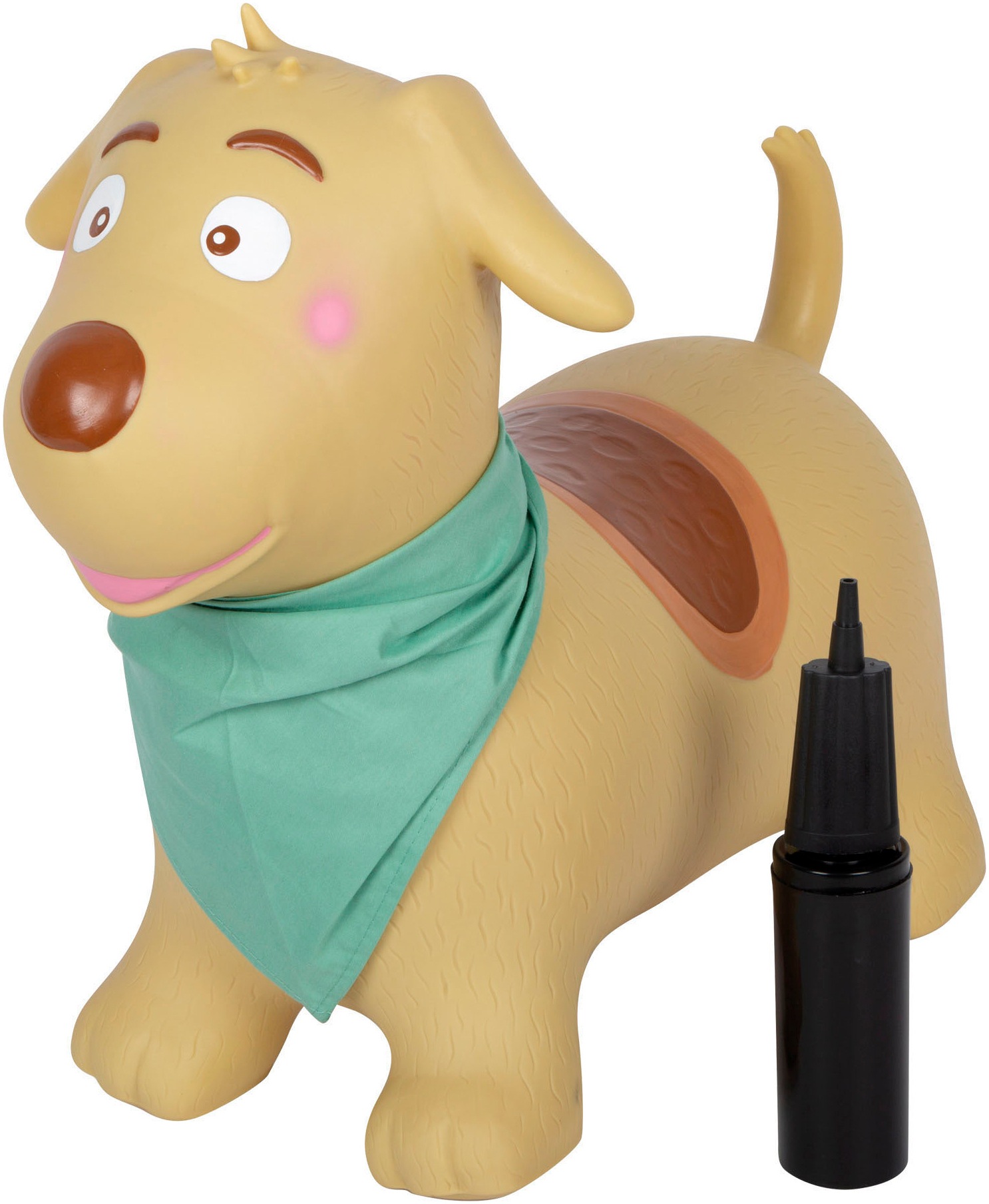 SMALL FOOT Kinder Hüpfspielzeug "Hüpftier Hund"bunt, Kunststoff, Stoff, B:27cm H:43cm L:50cm, Hüpfspielzeug