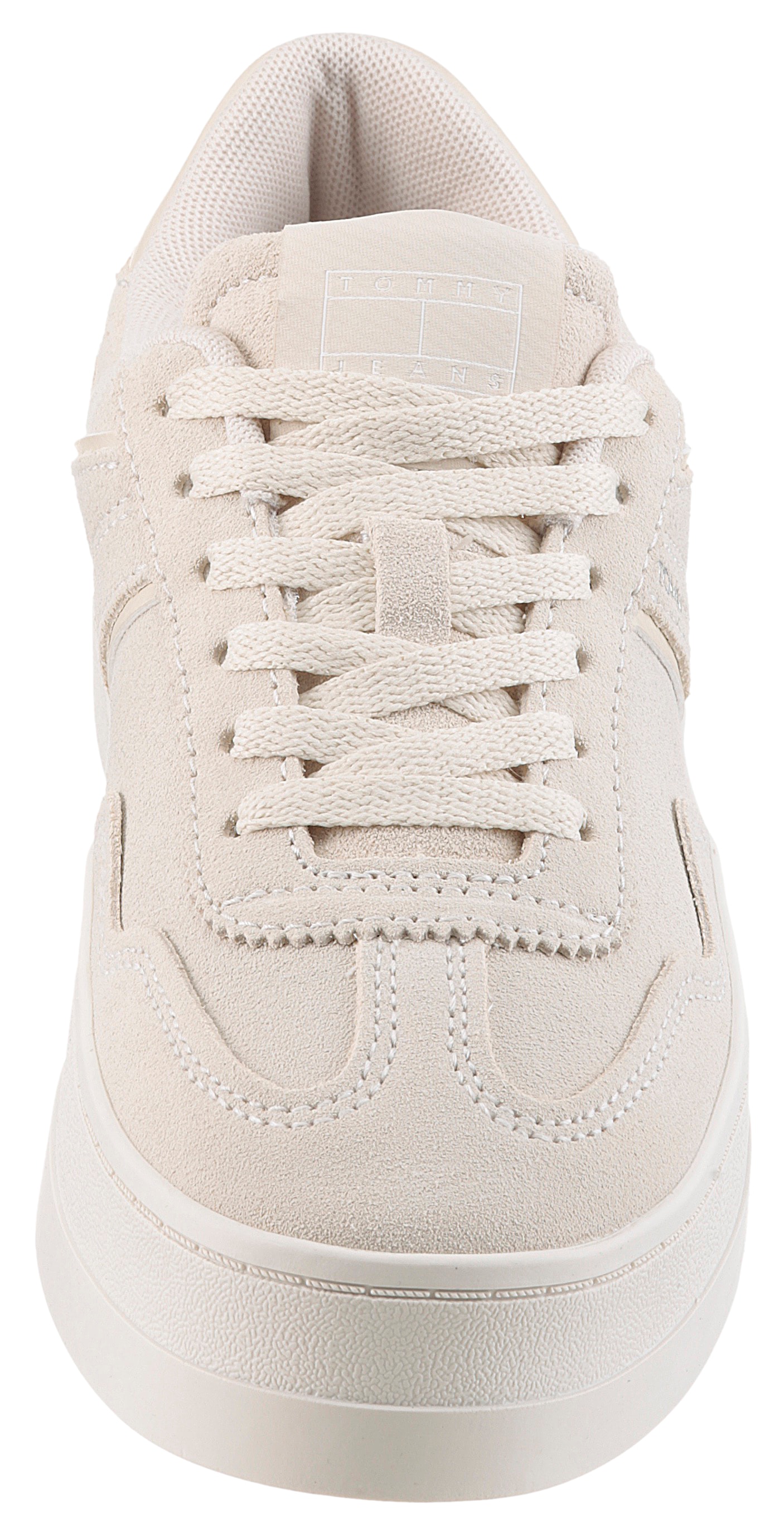 Tommy Jeans Plateausneaker »THE GREENWICH FLATFORM ELEVATED«, Schnürschuh, Freitzeitschuh, Halbschuh mit Logo-Aufnäher