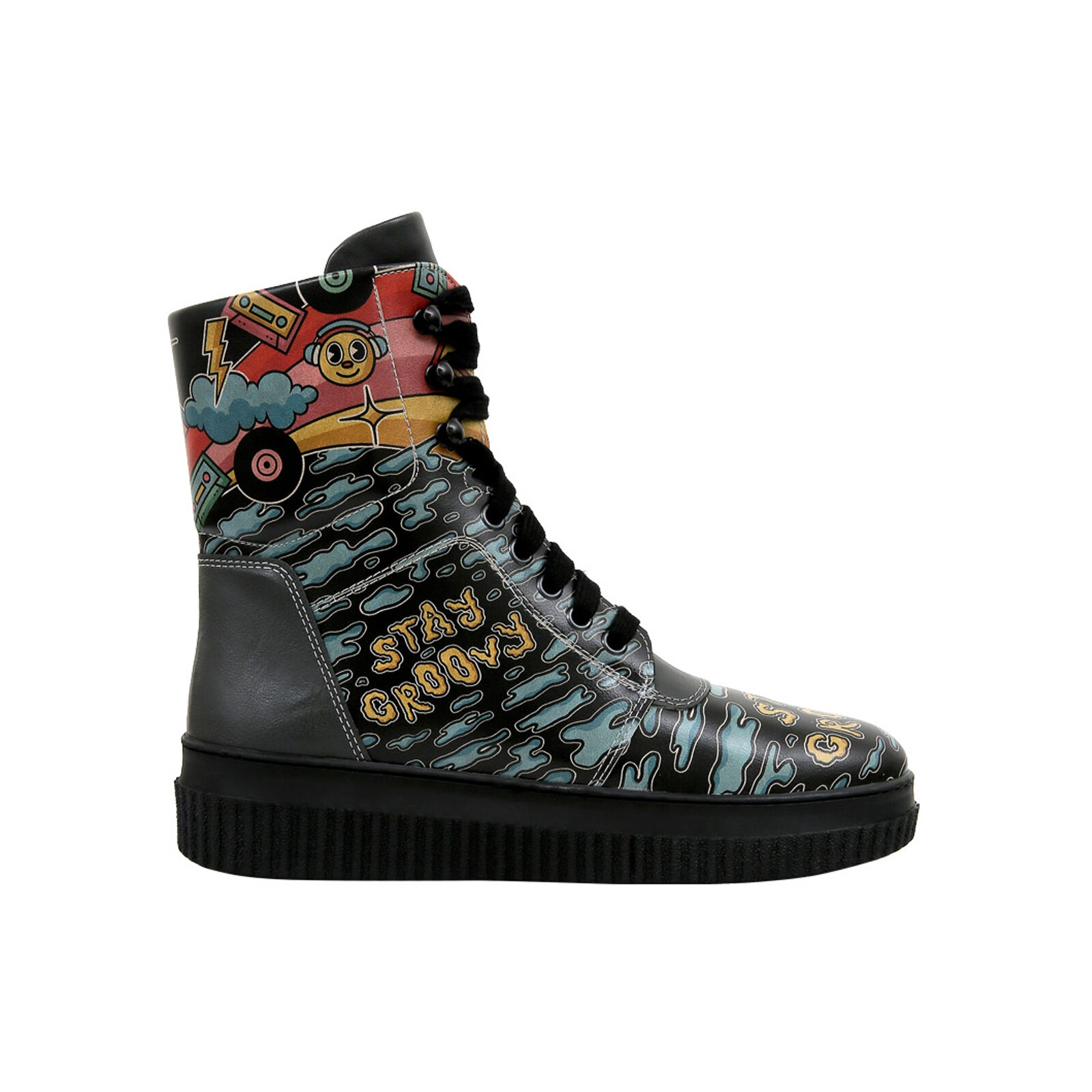 DOGO Schnürboots »Future High Top Boots Stay Groovy Damen Stiefeletten«  Handgefertigt