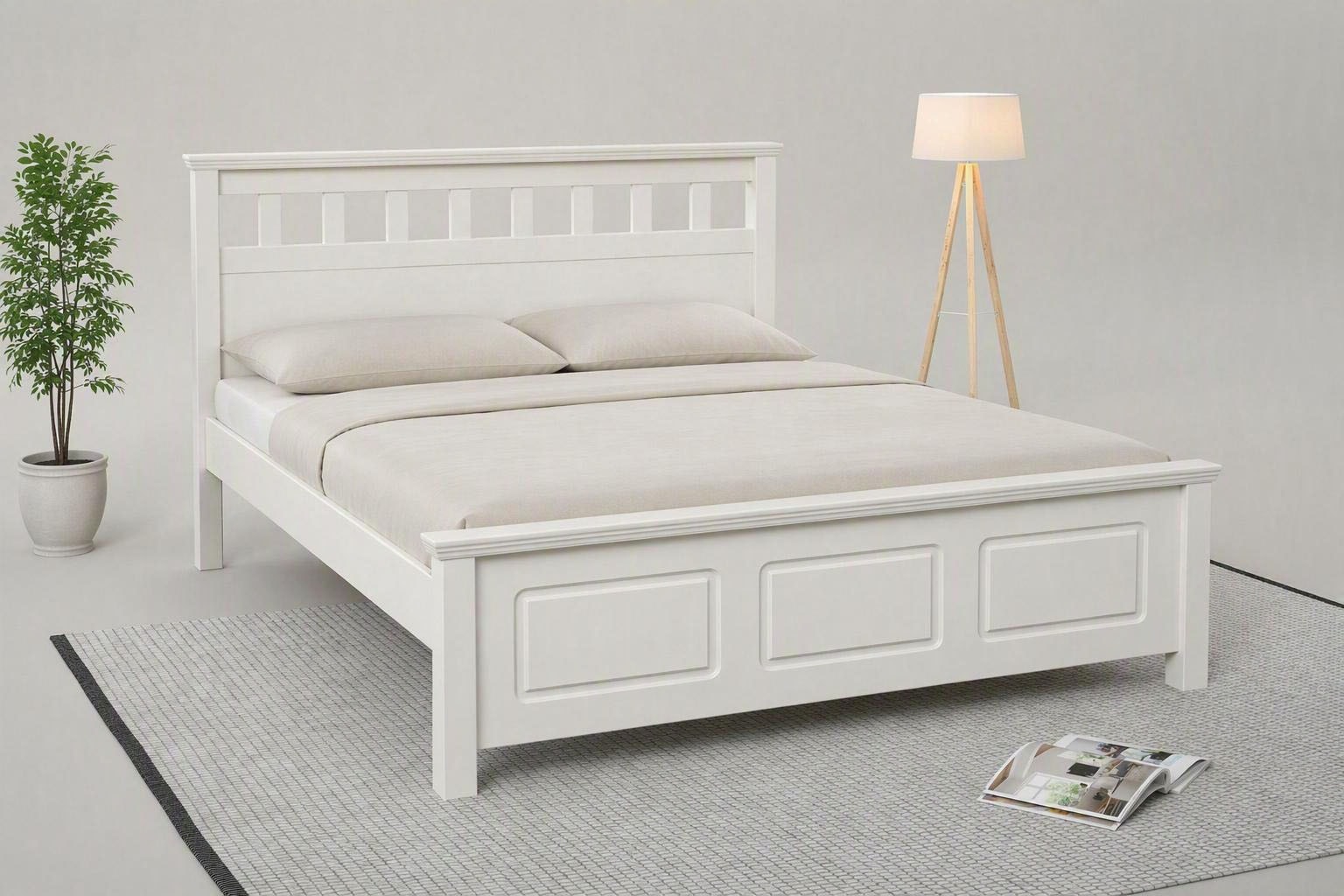 OTTO home Bett »Tillian, Bettgestell, Doppelbett, Bettkasten optional, Made in EU« Liegefläche 140x200cm,  aus massiver Kiefer in Kombination mit MDF, FSC®, inklusive Lattnerost