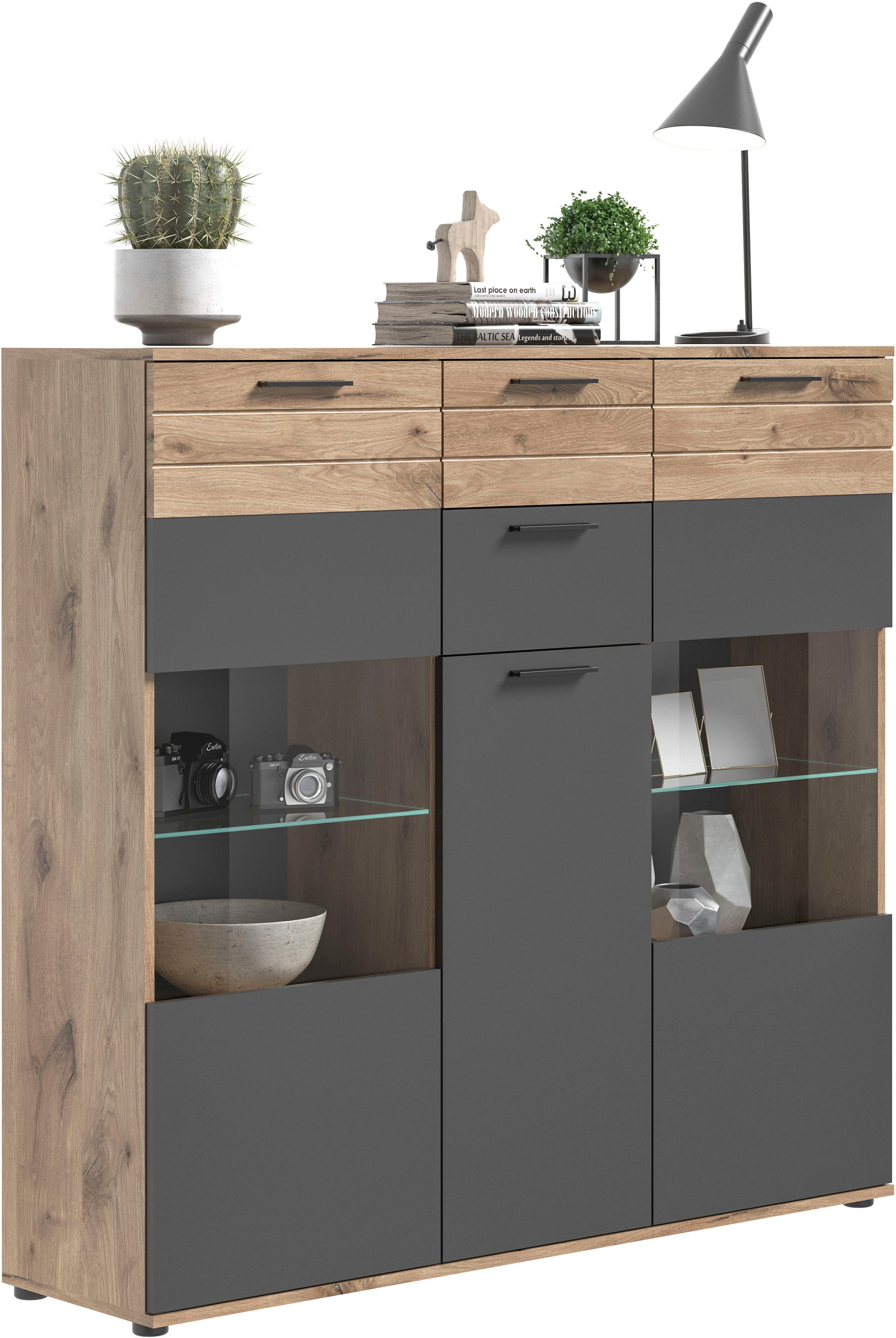 Home affaire Highboard "Riga" Breite 40 cm günstig online kaufen
