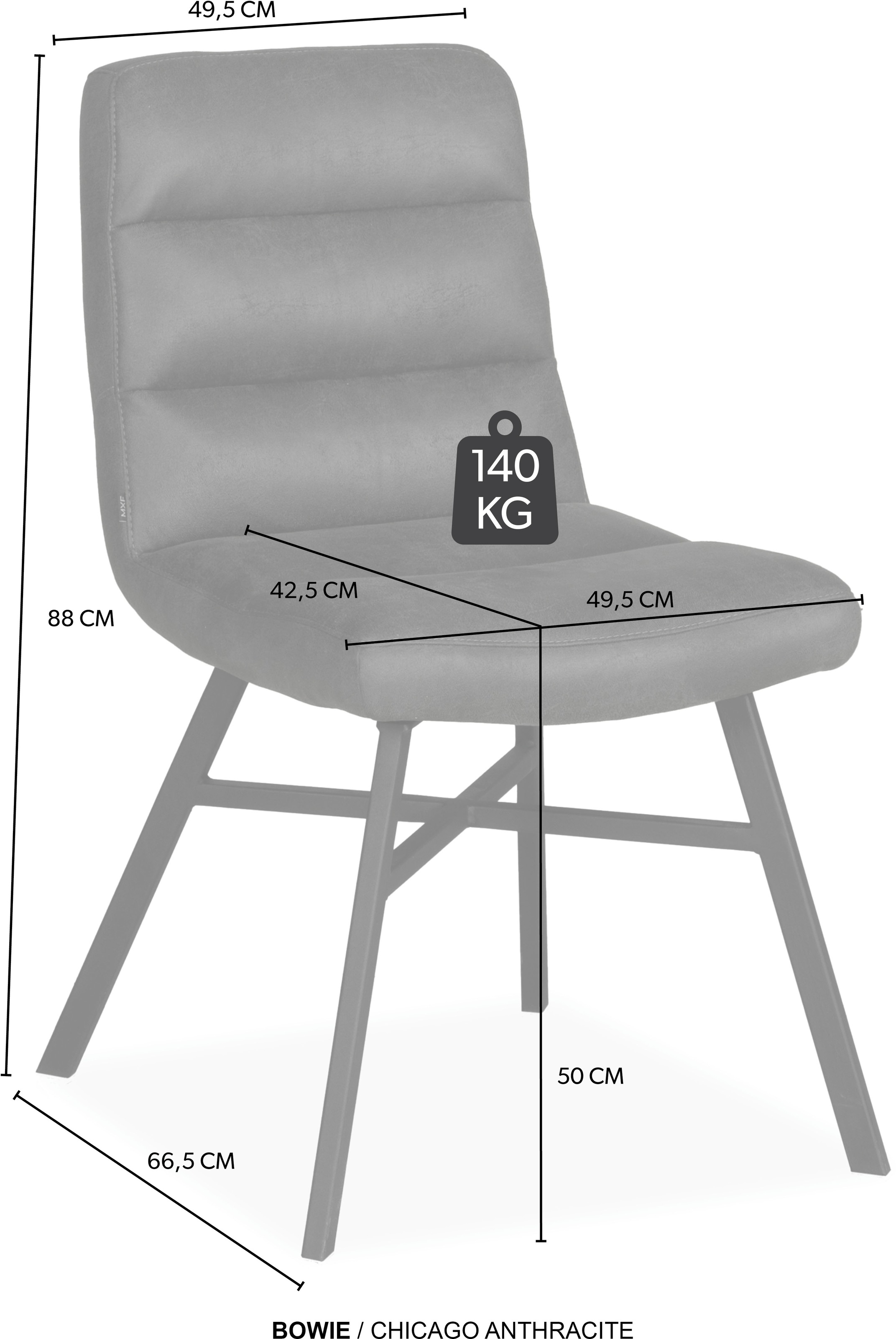 OMG Design Esszimmerstuhl »Bowie« (Set) 2 Stk.Esszimmerstuhl, pflegeleichter Bezug