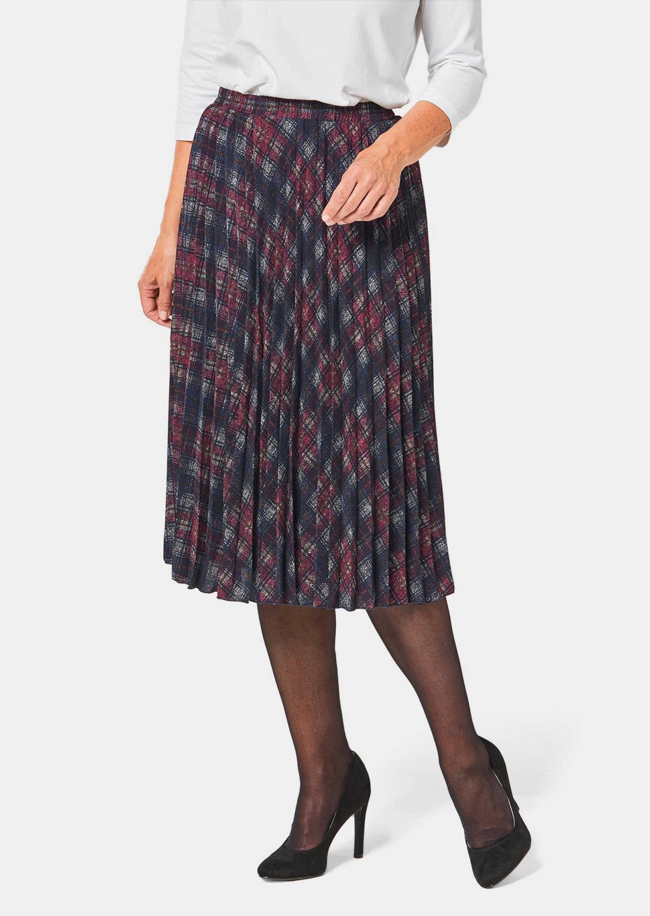 GOLDNER Sommerrock "Schwingender Druckrock in edler Sonnenplissee-Qualität" günstig online kaufen
