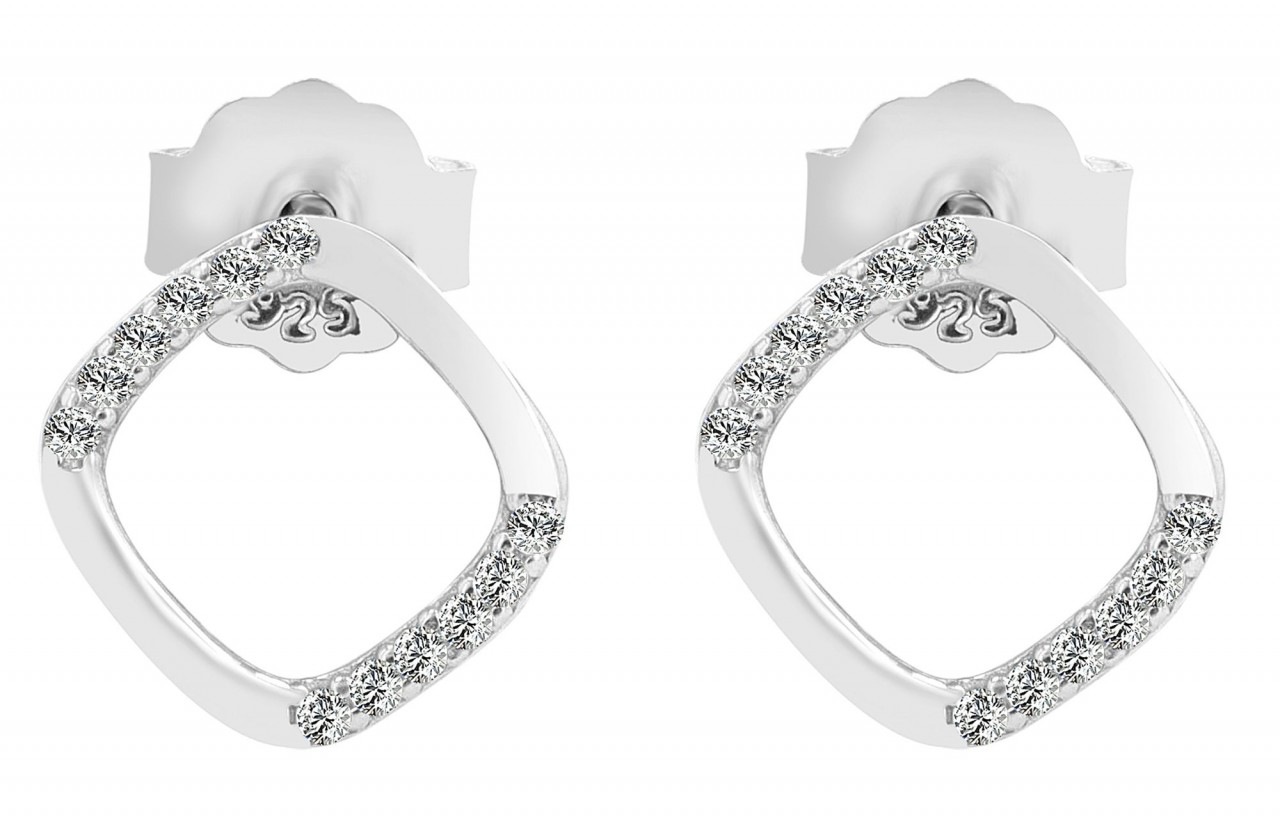 Adelia´s Paar Ohrhänger »Damen Ohrstecker aus rhodiniertem 925 Sterling Silber«