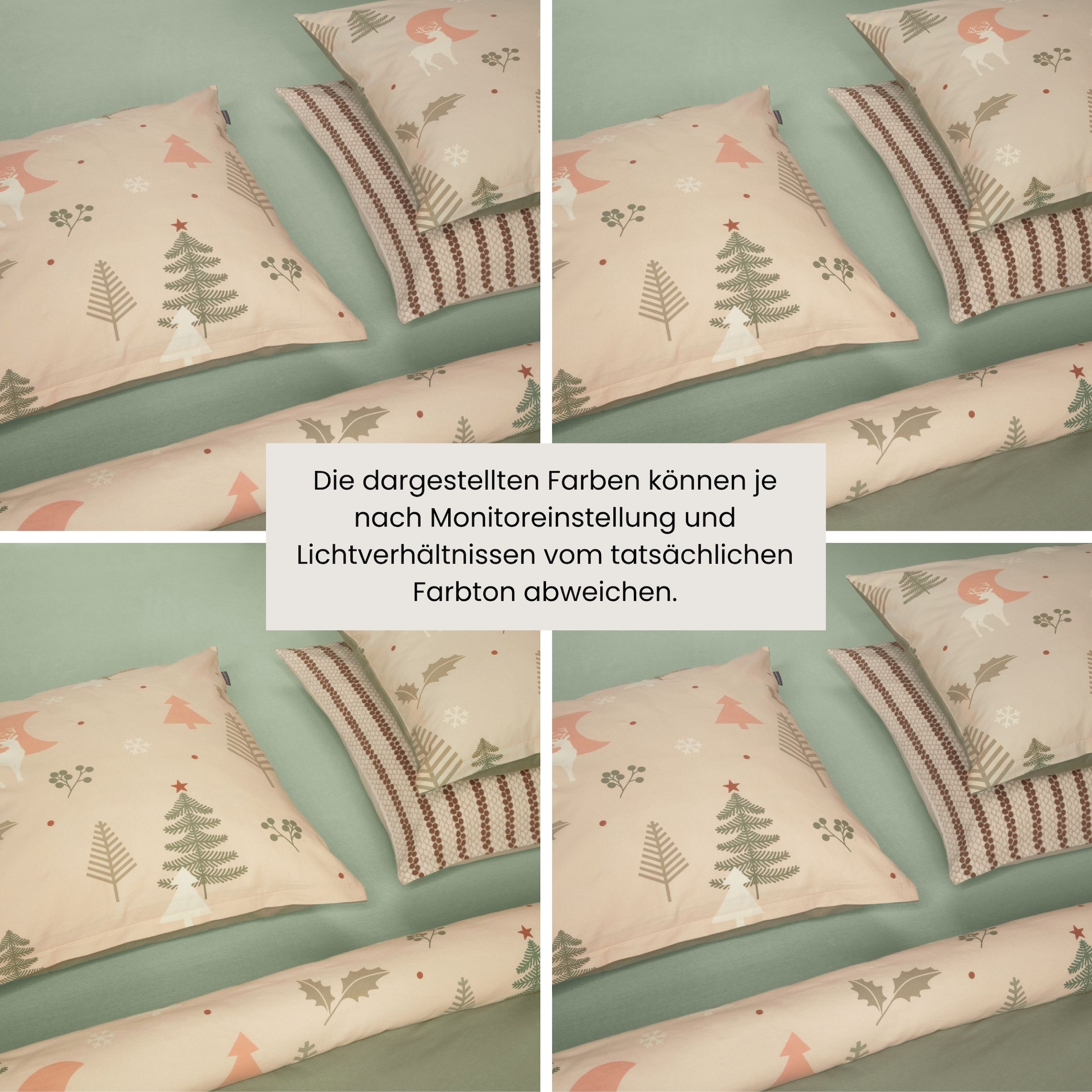 Schiesser Wendebettwäsche »Uma aus weicher Baumwolle im Nordic-Look« 2 Stk. OEKO-TEX® MADE IN GREEN