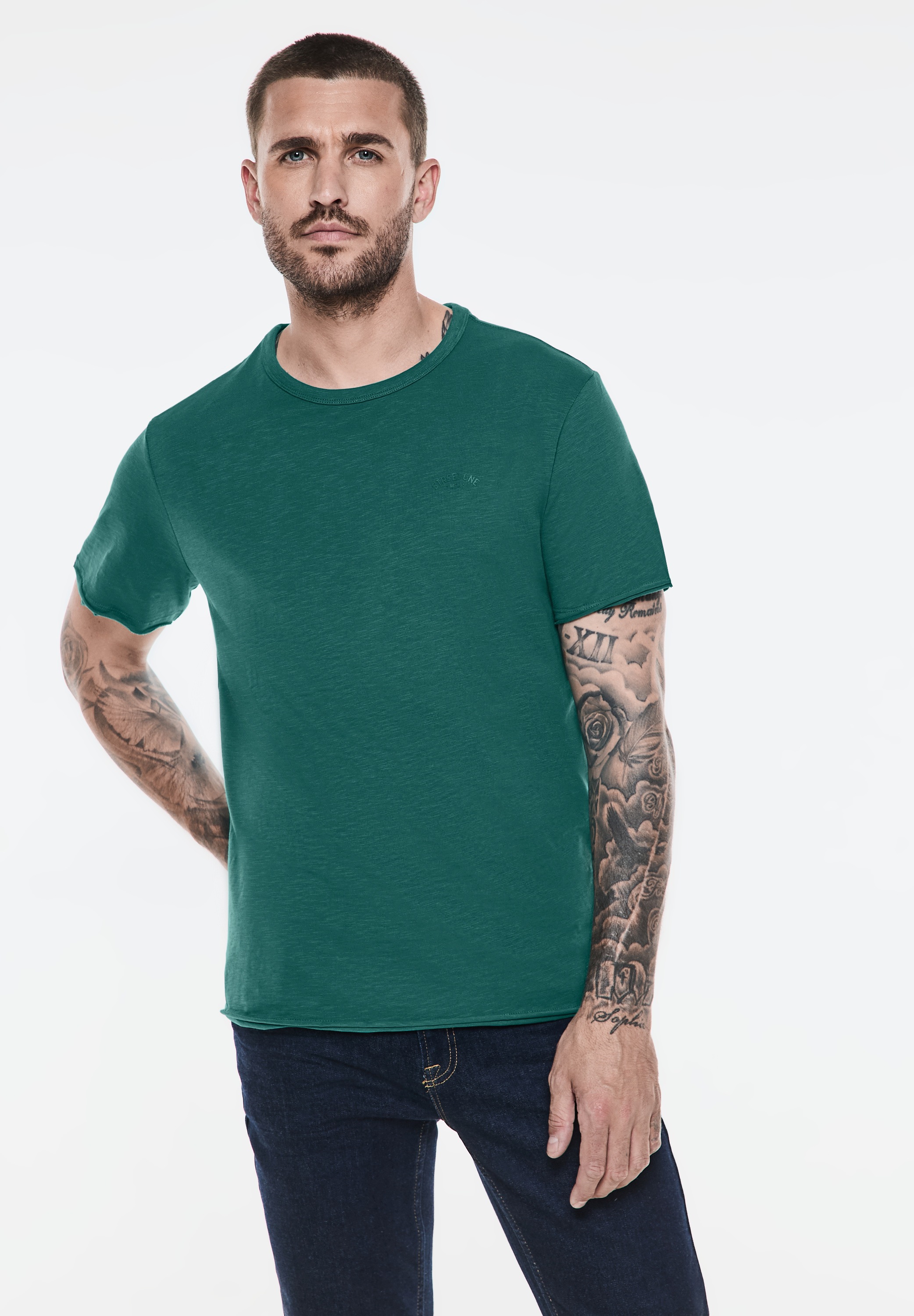 STREET ONE MEN T-Shirt aus reiner Baumwolle
