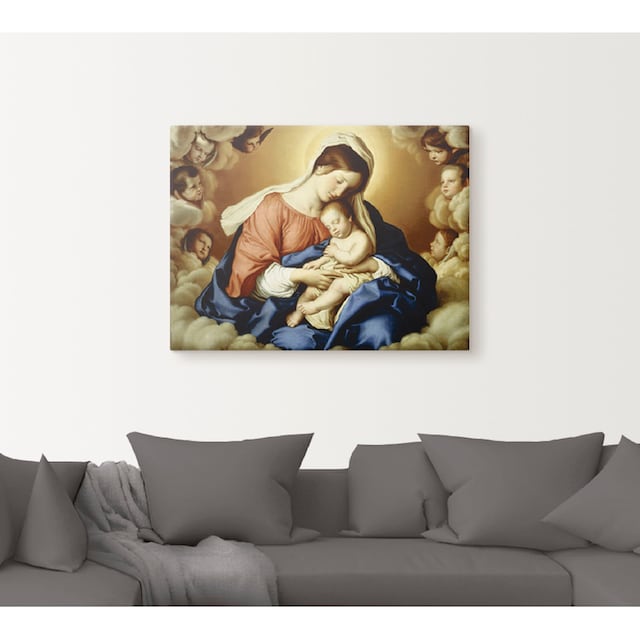 Artland Wandbild »Madonna mit Kind.«, Religion, (1 St.), als Leinwandbild,  Wandaufkleber oder Poster in versch. Größen kaufen | BAUR