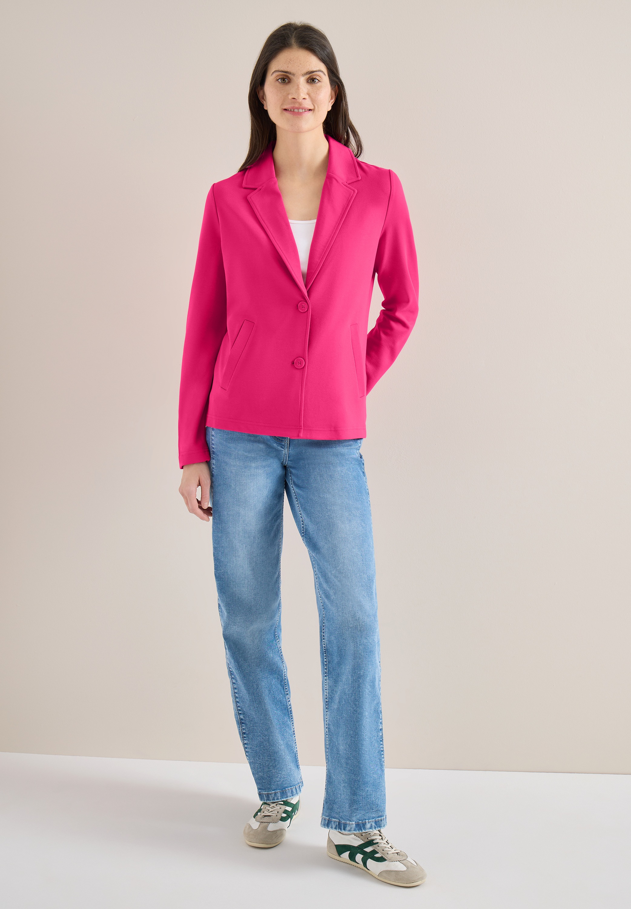 CECIL Women's Jersey Blazer Beetroot Pink XXL 3