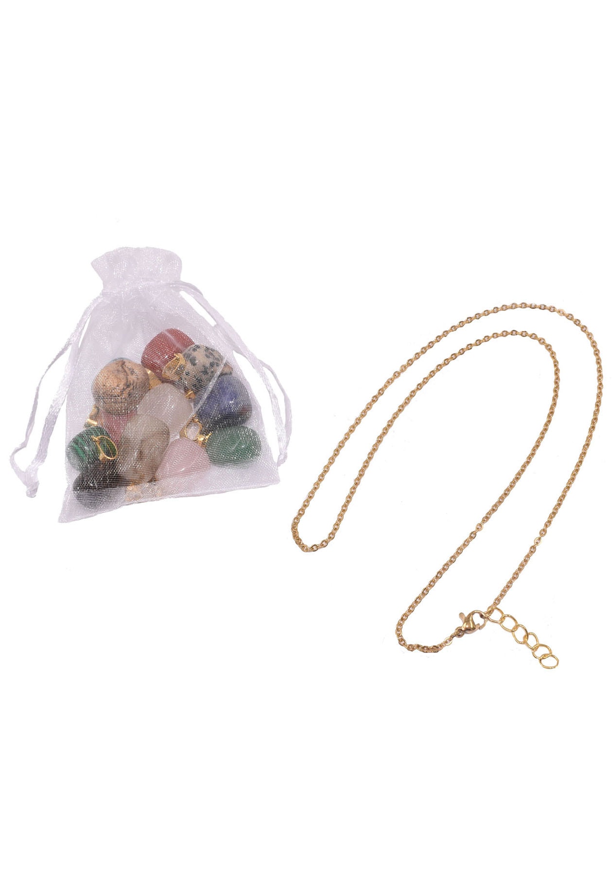 Firetti Kette und Anhänger Set »Multipack Schmuck Geschenk Halskette Edelsteine«, (Set, 13 tlg.), Made in Germany - mit Edelsteinen