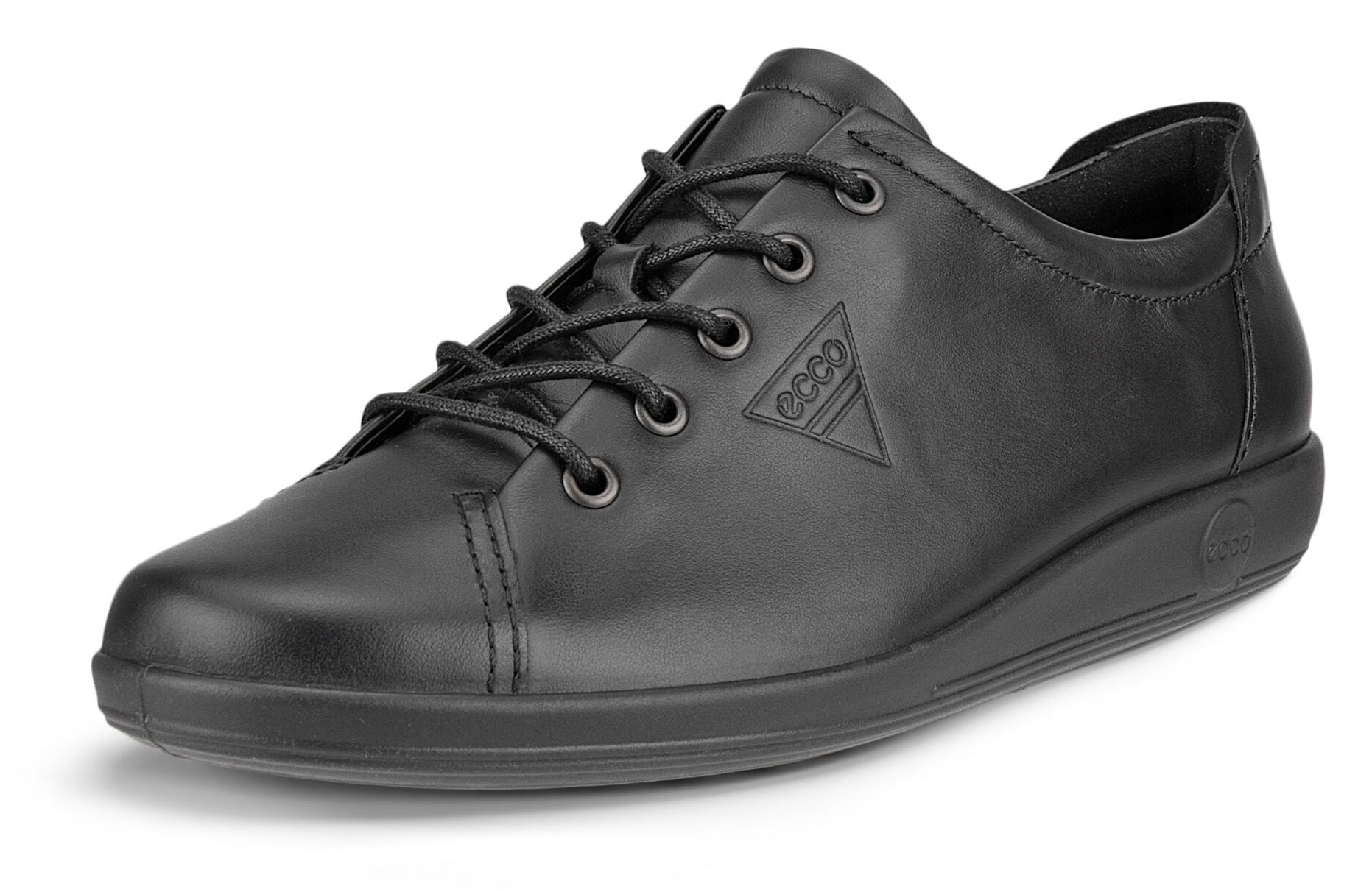 Ecco Schnürschuh »Ecco Soft 2.0«, Freizeitschuh, Halbschuh, Schnürschuh mit dezenter Logo Prägung