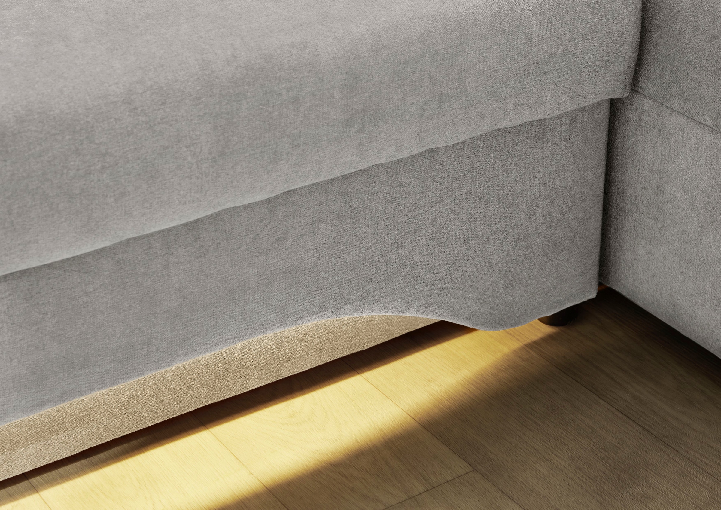 Jockenhöfer Gruppe Ecksofa »Starlight, L-Form, mit dimmbarer LED-Beleuchtung«, Gästebettfunktion; Stauraum/Bettkasten, mit Kissen