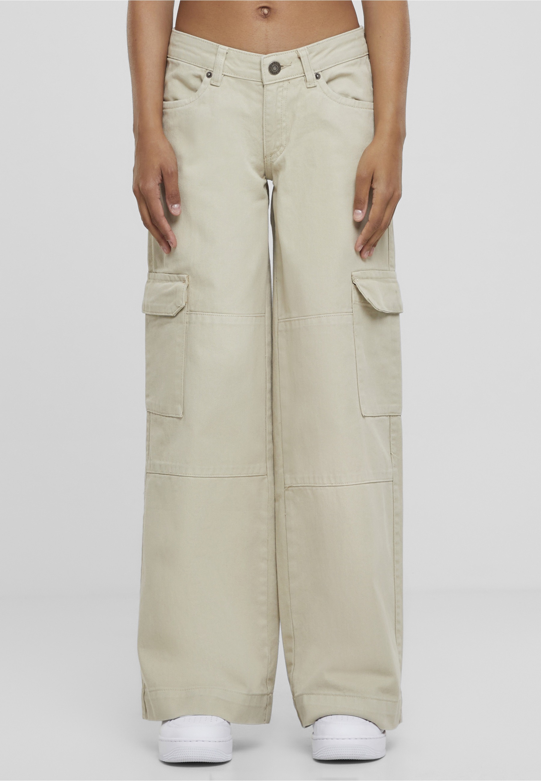 URBAN CLASSICS Cargojeans »Urban Classics Damen Ladies Low Waist Cargo Pants«