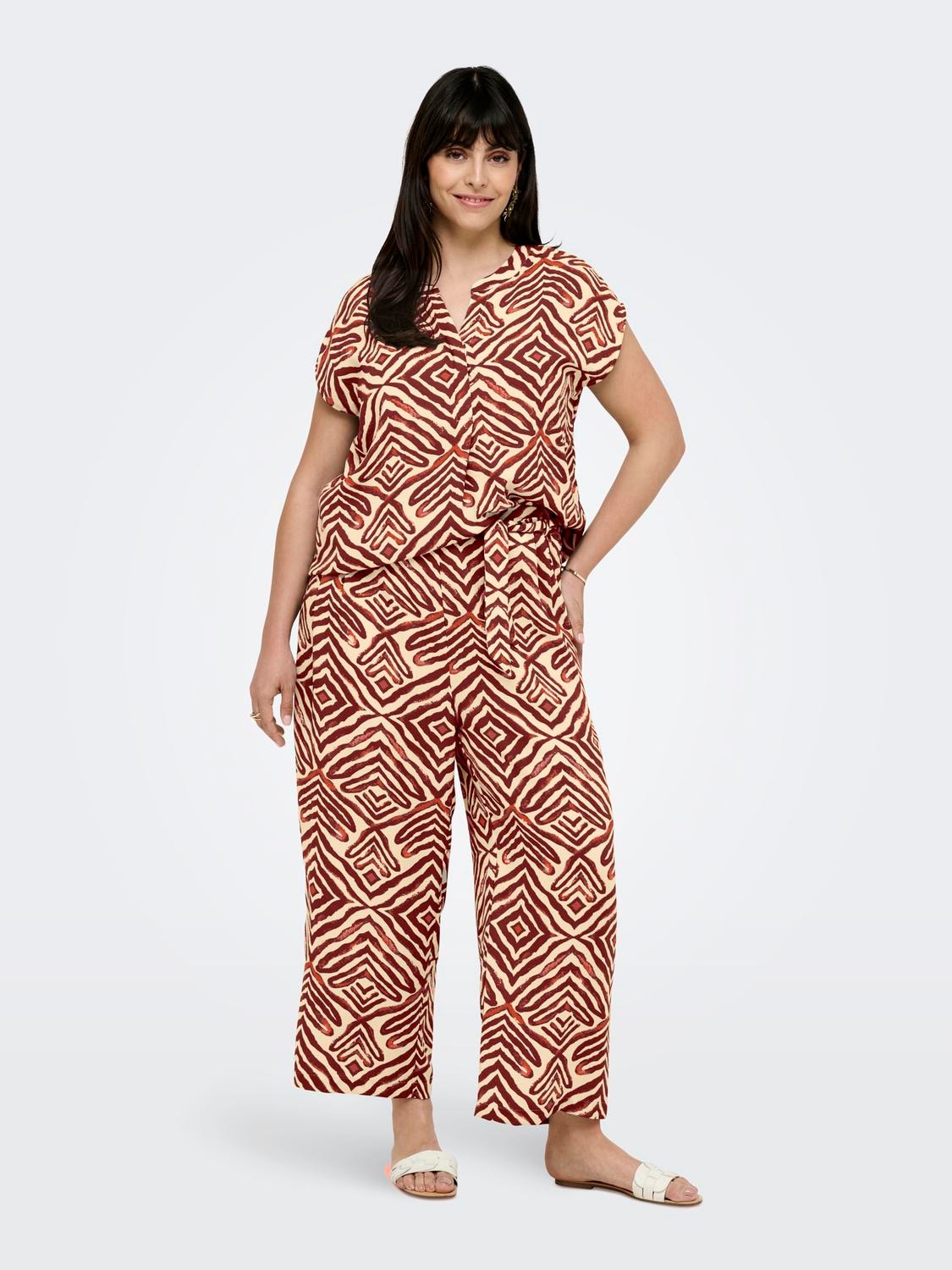 ONLY CARMAKOMA Kurzarmbluse »CARSHILLA SL SHIRT AOP VIS BS«