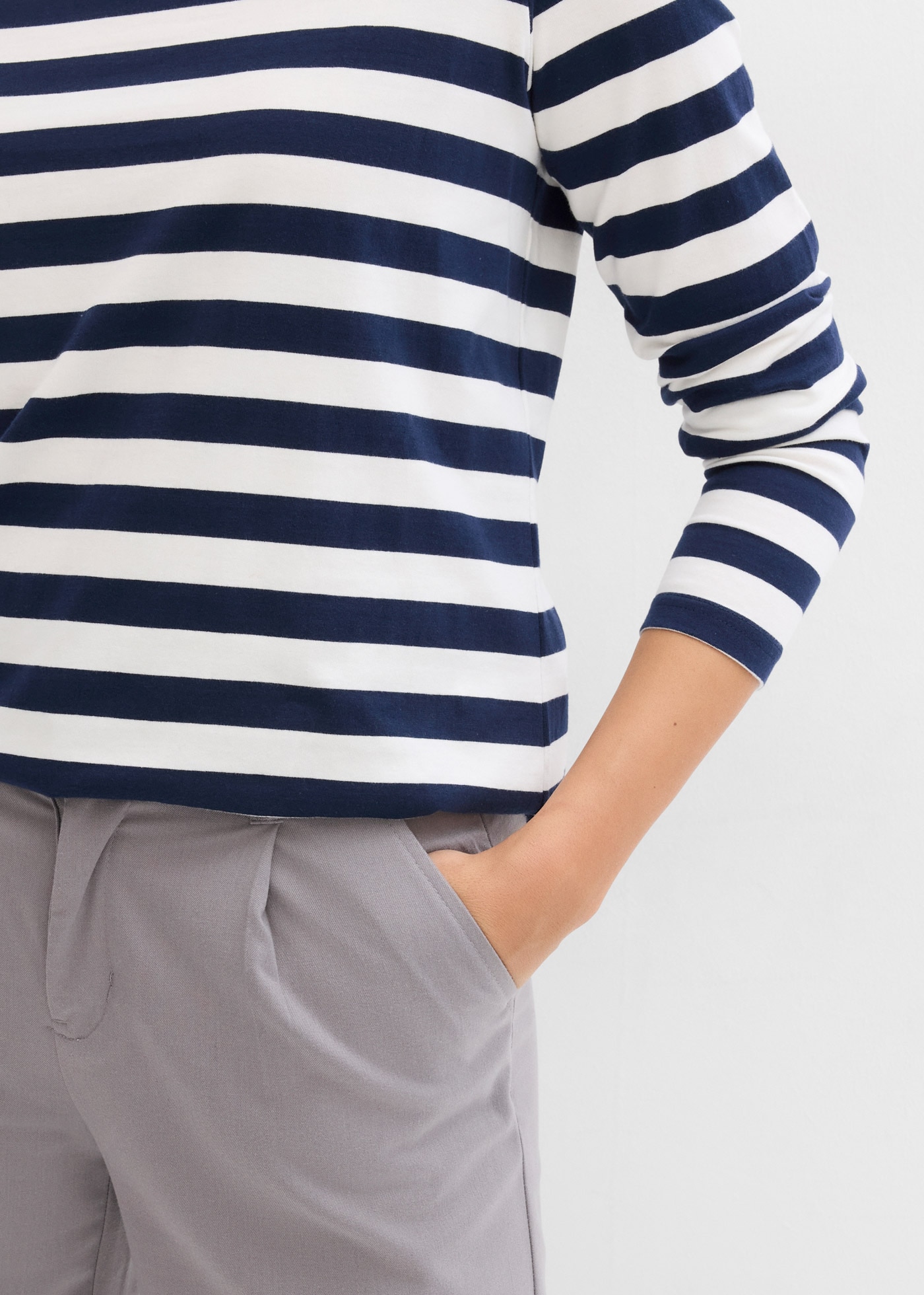 bonprix Langarmshirt 1 Langarm, für Frühling und Sommer, aus reiner Baumwolle