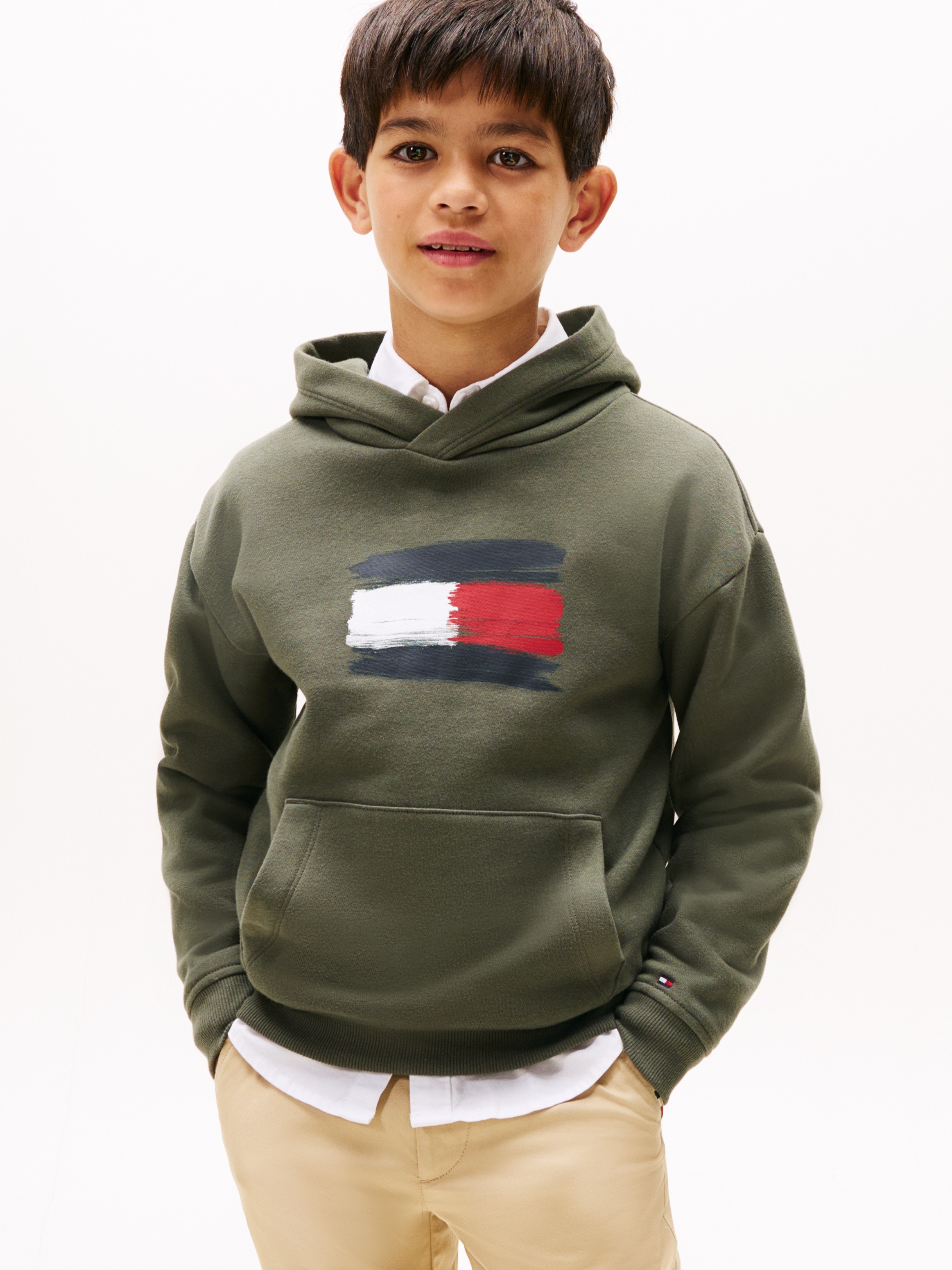 Tommy Hilfiger Kapuzensweatshirt "FLAG HOODIE", Kinder bis 16 Jahre